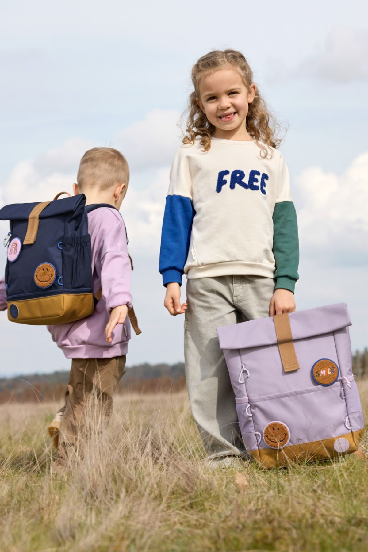 Kinderrucksack Rolltop "Little Gang" | Dunkelblau