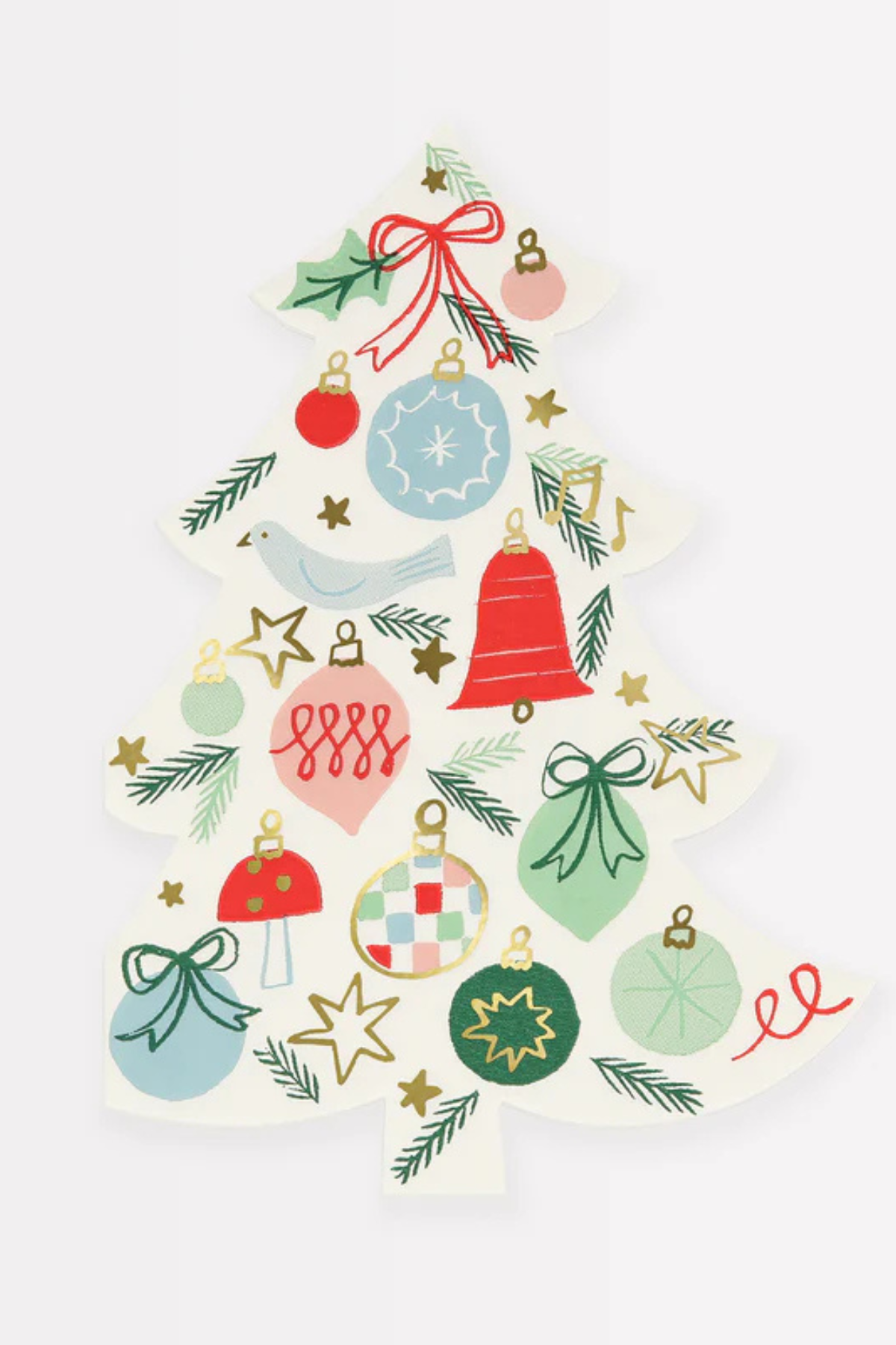 16er Pack Servietten |  Festive Pattern Tree