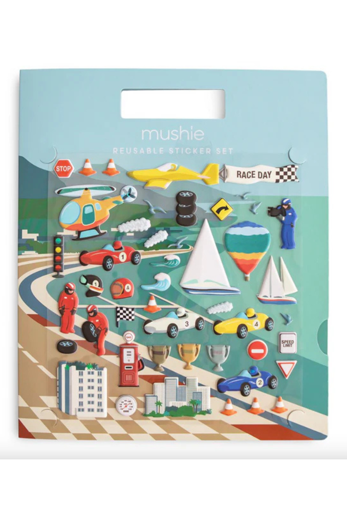 Reusable Sticker Set "Race Cars"