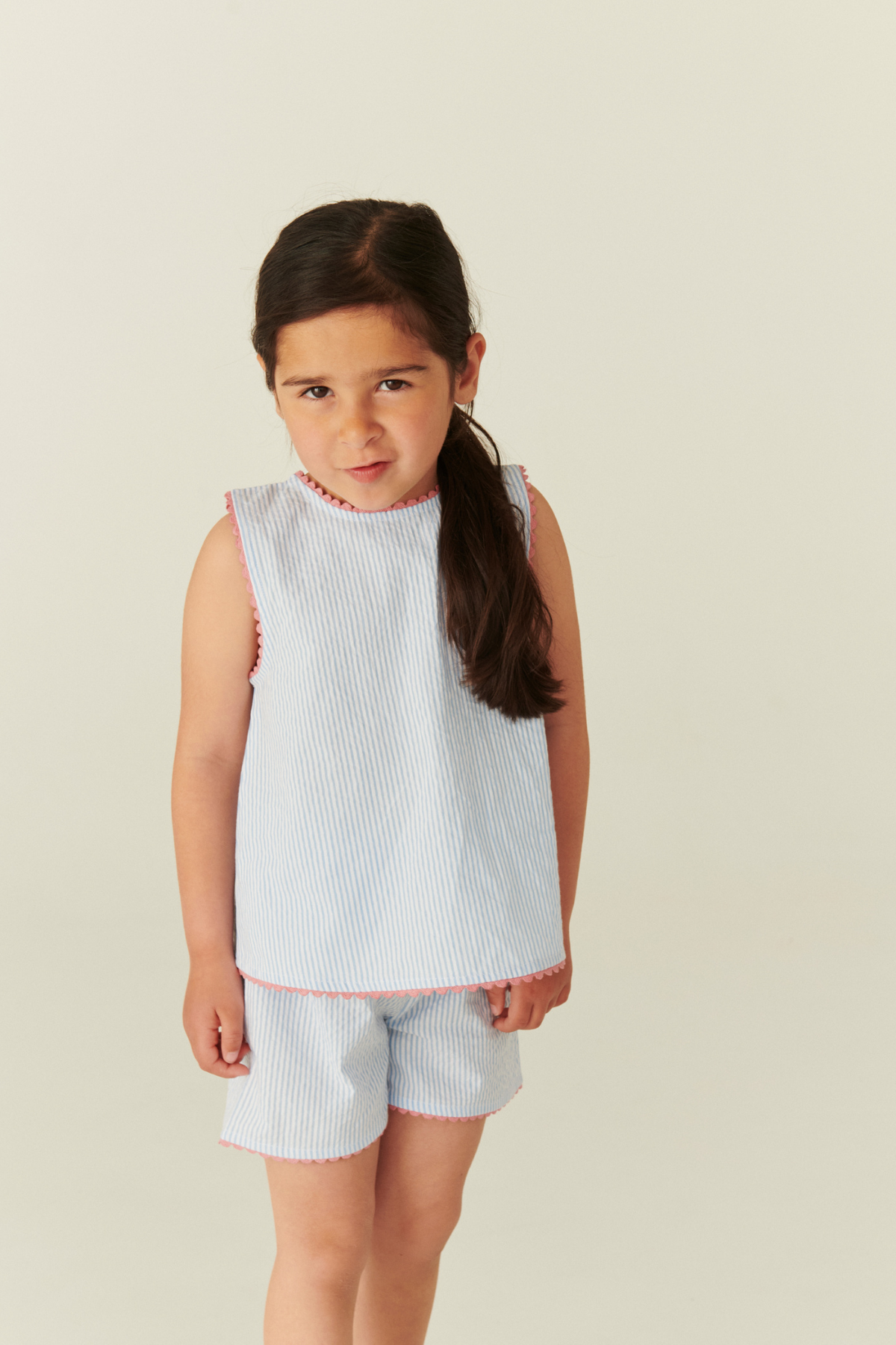 Seersucker Set "Deco" | Sky Blue