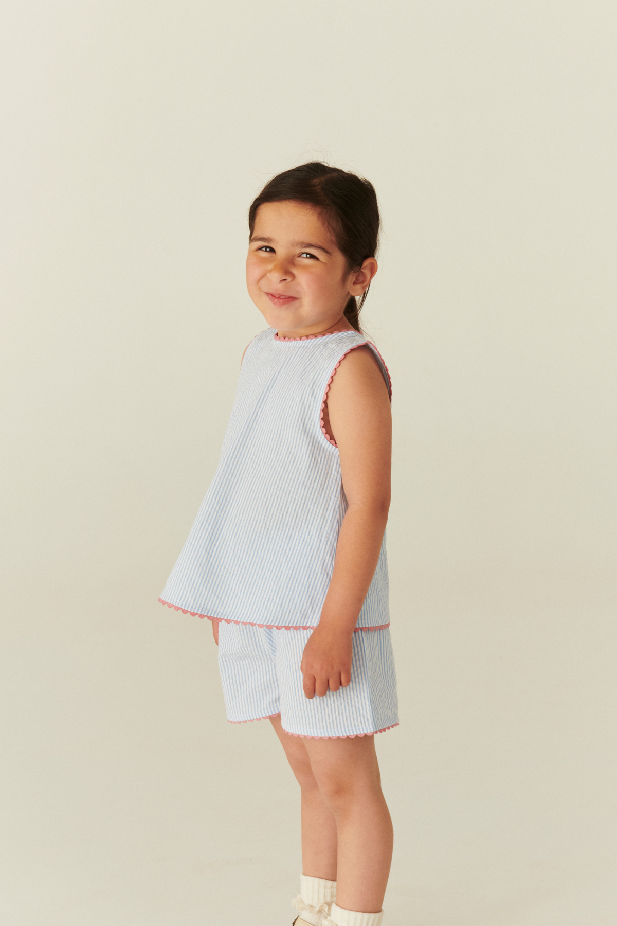 Seersucker Set "Deco" | Sky Blue