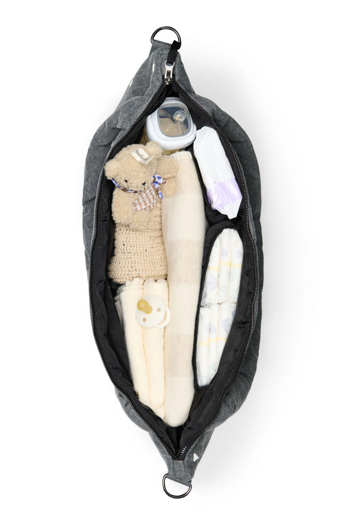 Wickeltasche | Grey Hearts