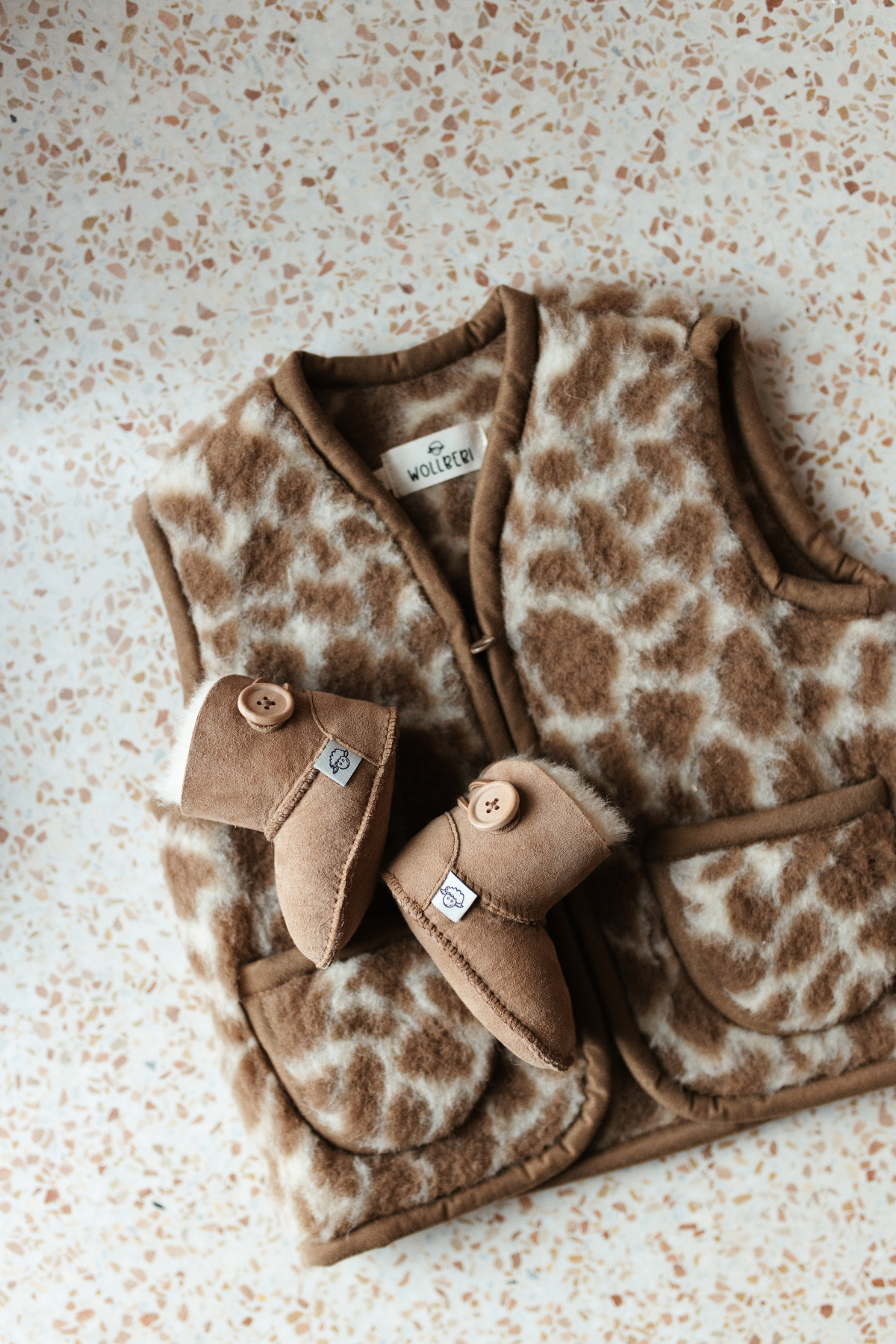 Baby Lammfellschuhe "Togo" | Kastanie