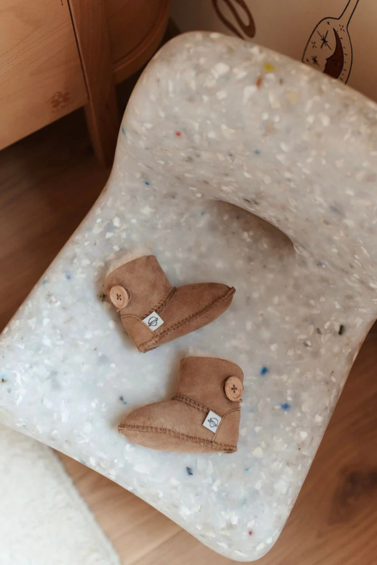 Baby Lammfellschuhe "Togo" | Kastanie