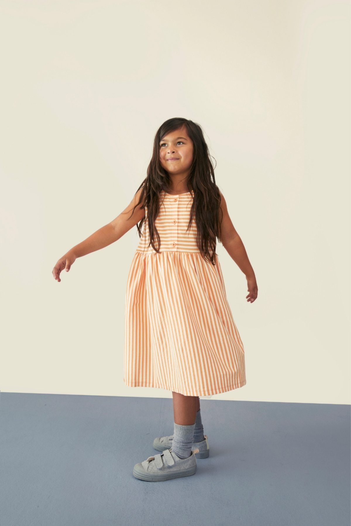 Trägerloses Kleid | Melon - Cream