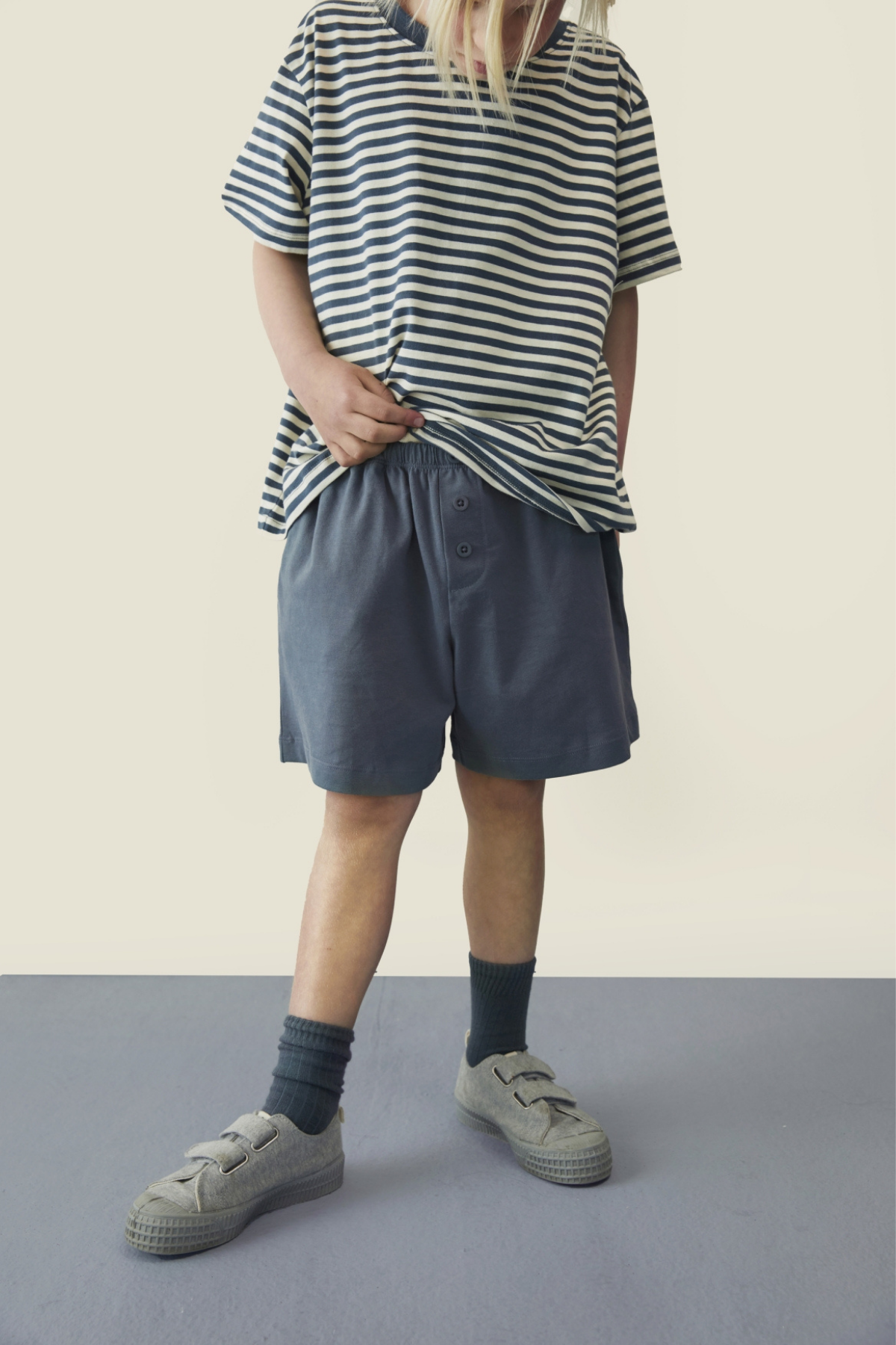 Shorts mit Knopfleiste | Blue Grey