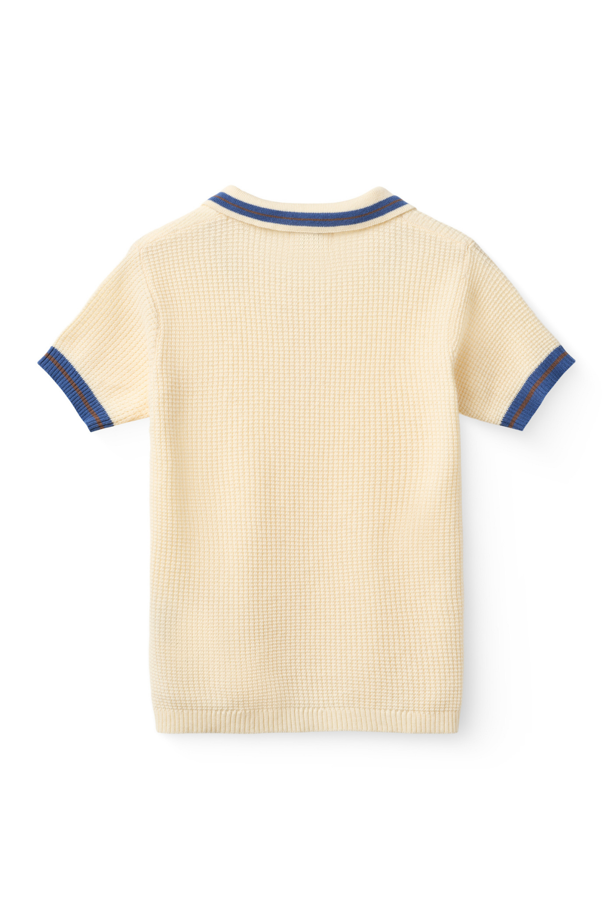 Gestricktes Polo | Cream/Blue/Brown