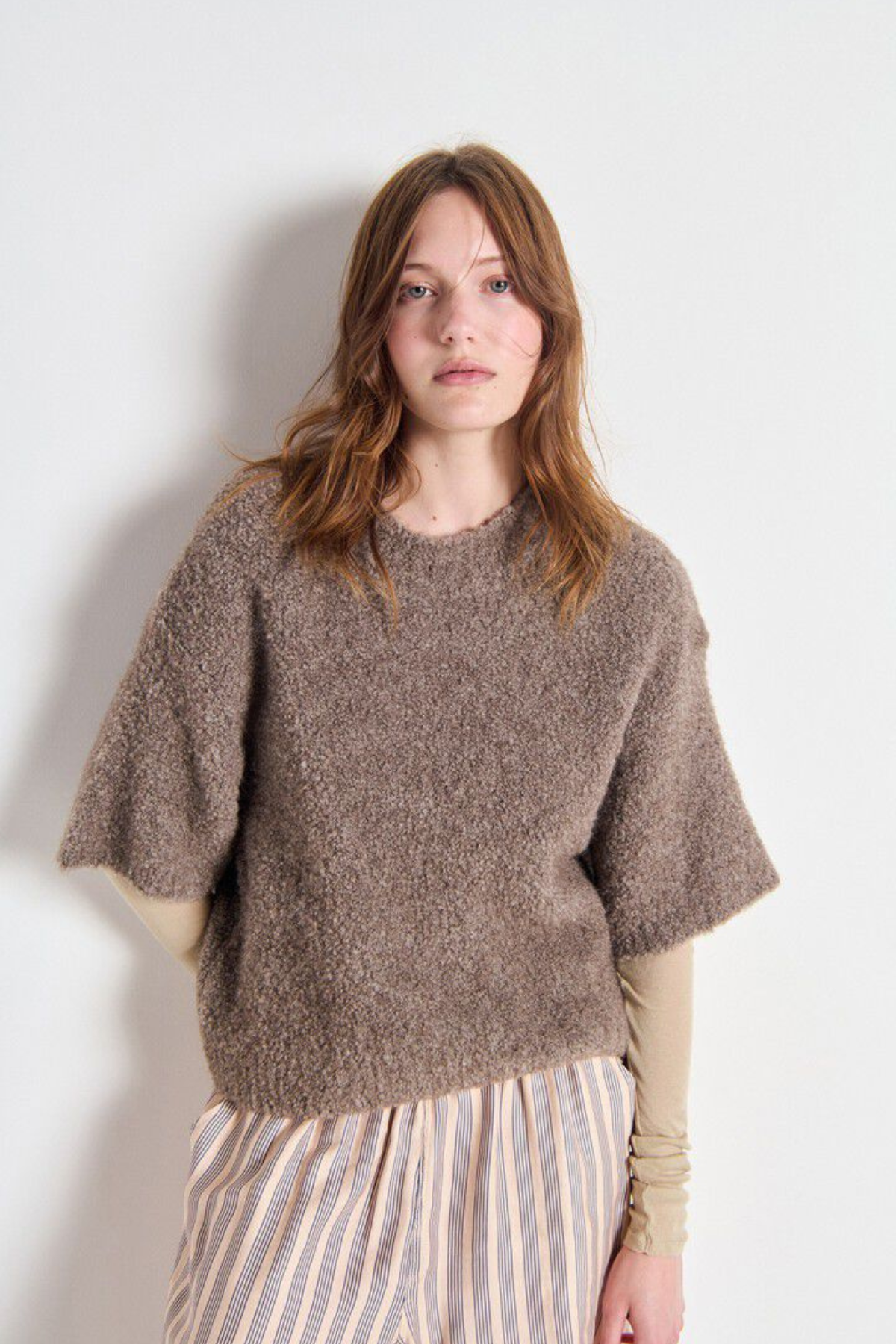 Kurzarmpullover „Zolly“ für Erwachsene | Taupe