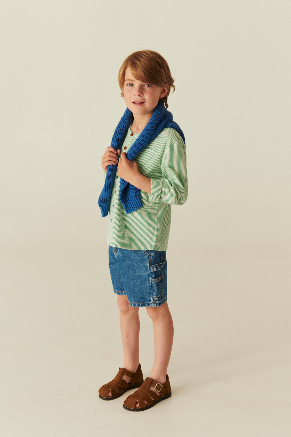 Denim Cargo Shorts | Indigo Blue