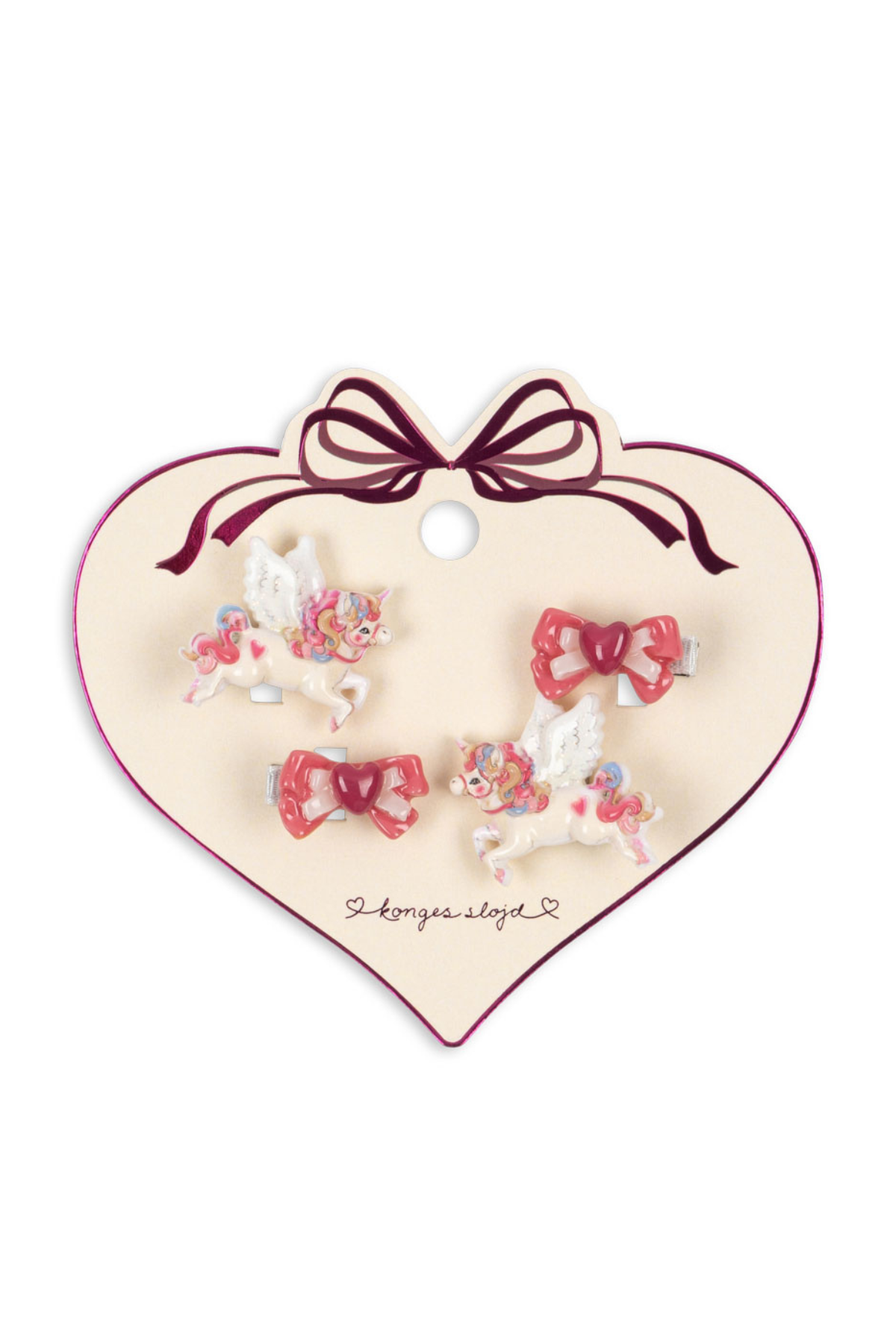 4er-Set Einhorn Schleifen Haarspangen