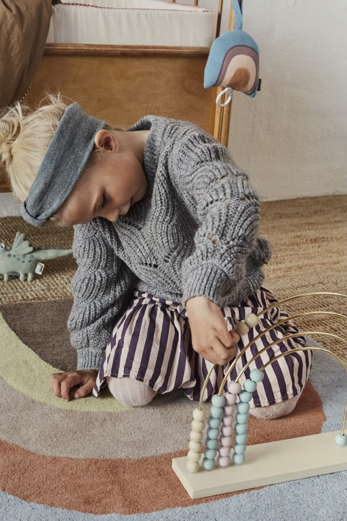 Motorikschleife "Abacus" Regenbogen