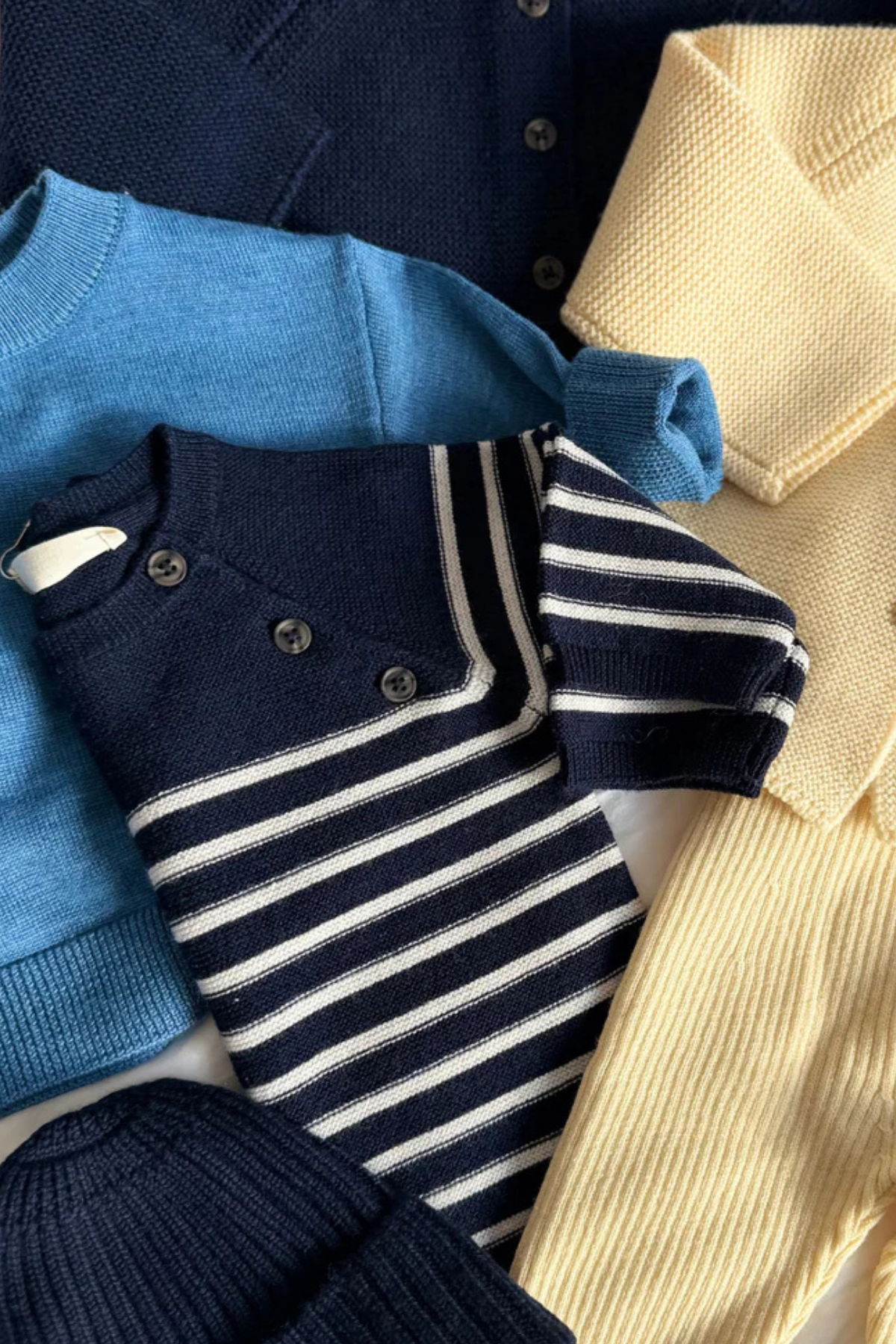 Pullover "Anna" aus Merinowolle | Marine Creme