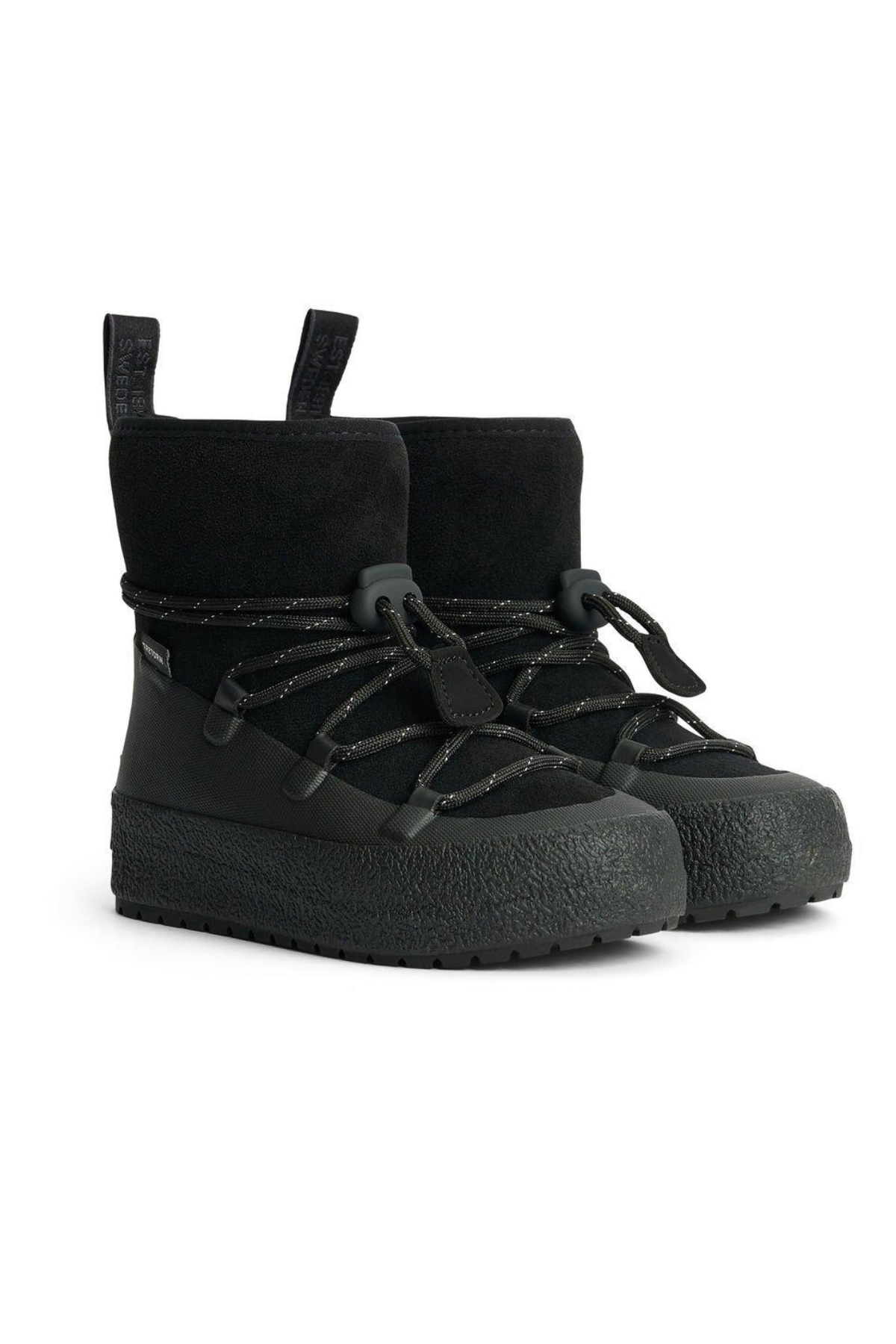 "Aspa Hybrid Jr" wasserdichter, gefütterter Stiefel | Jet Black