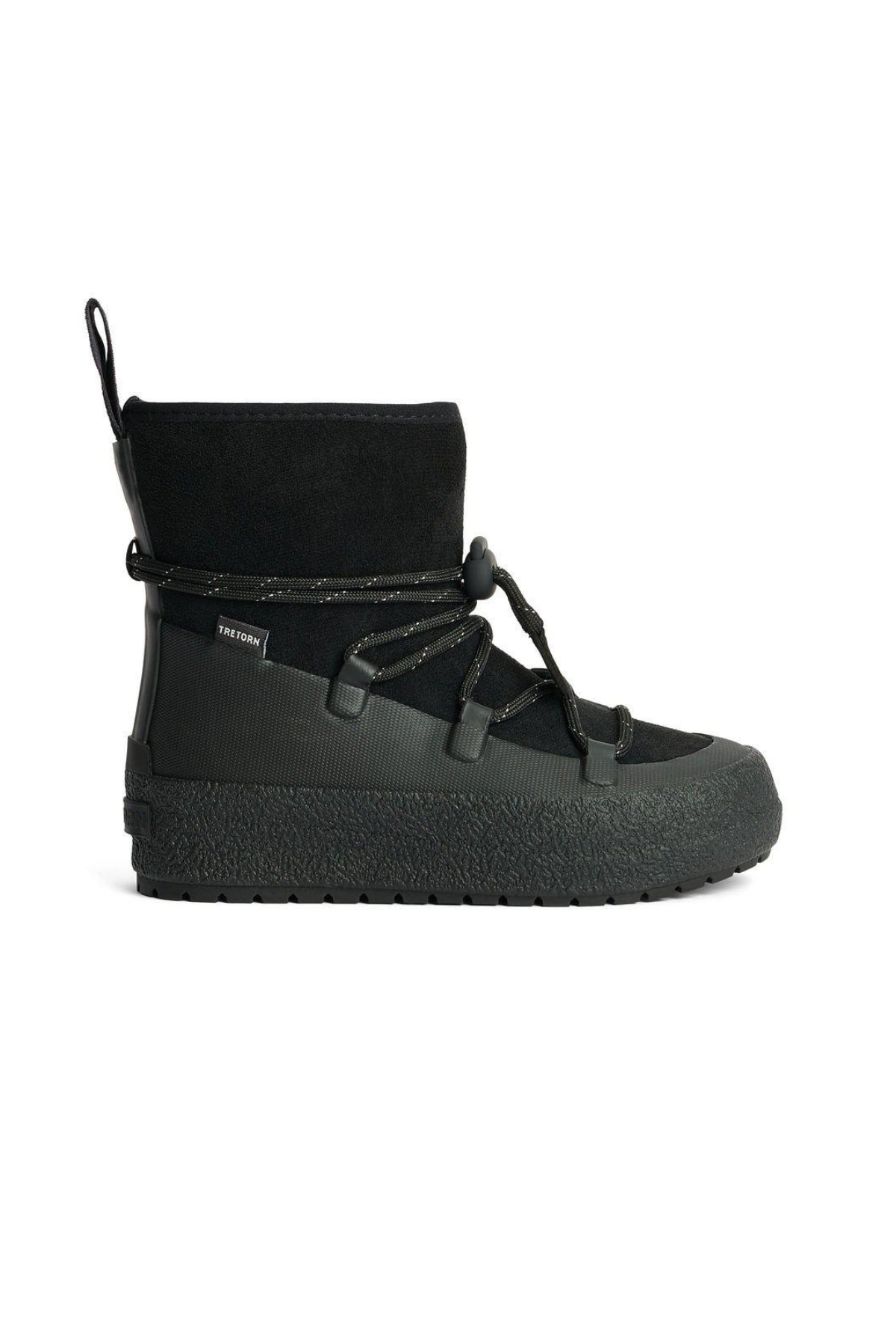 "Aspa Hybrid Jr" wasserdichter, gefütterter Stiefel | Jet Black