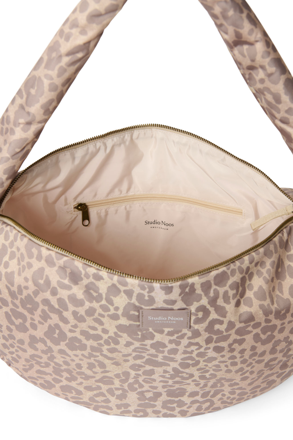 Mom Umhängetasche | Puffy Beige Leopard