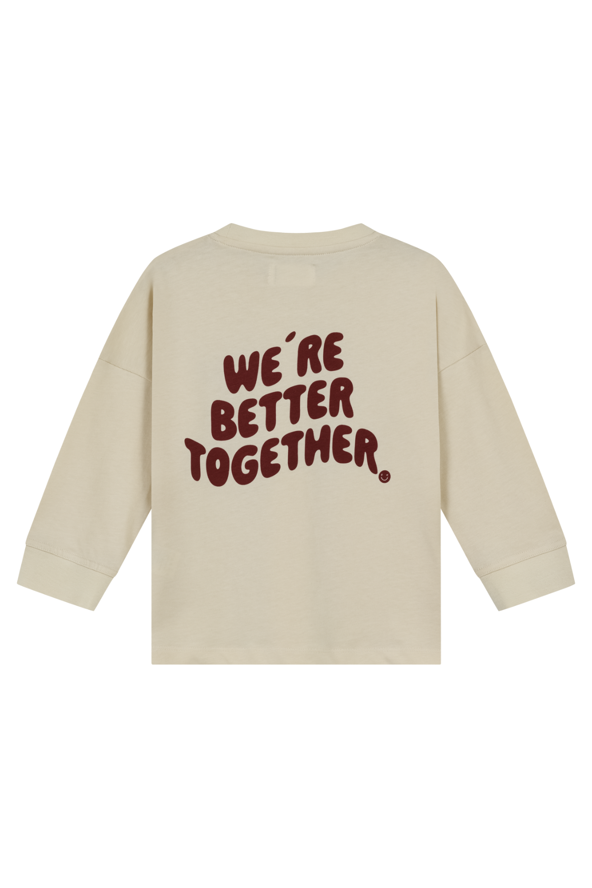 Longsleeve "Better Together" Kids | Beige/Burgundy