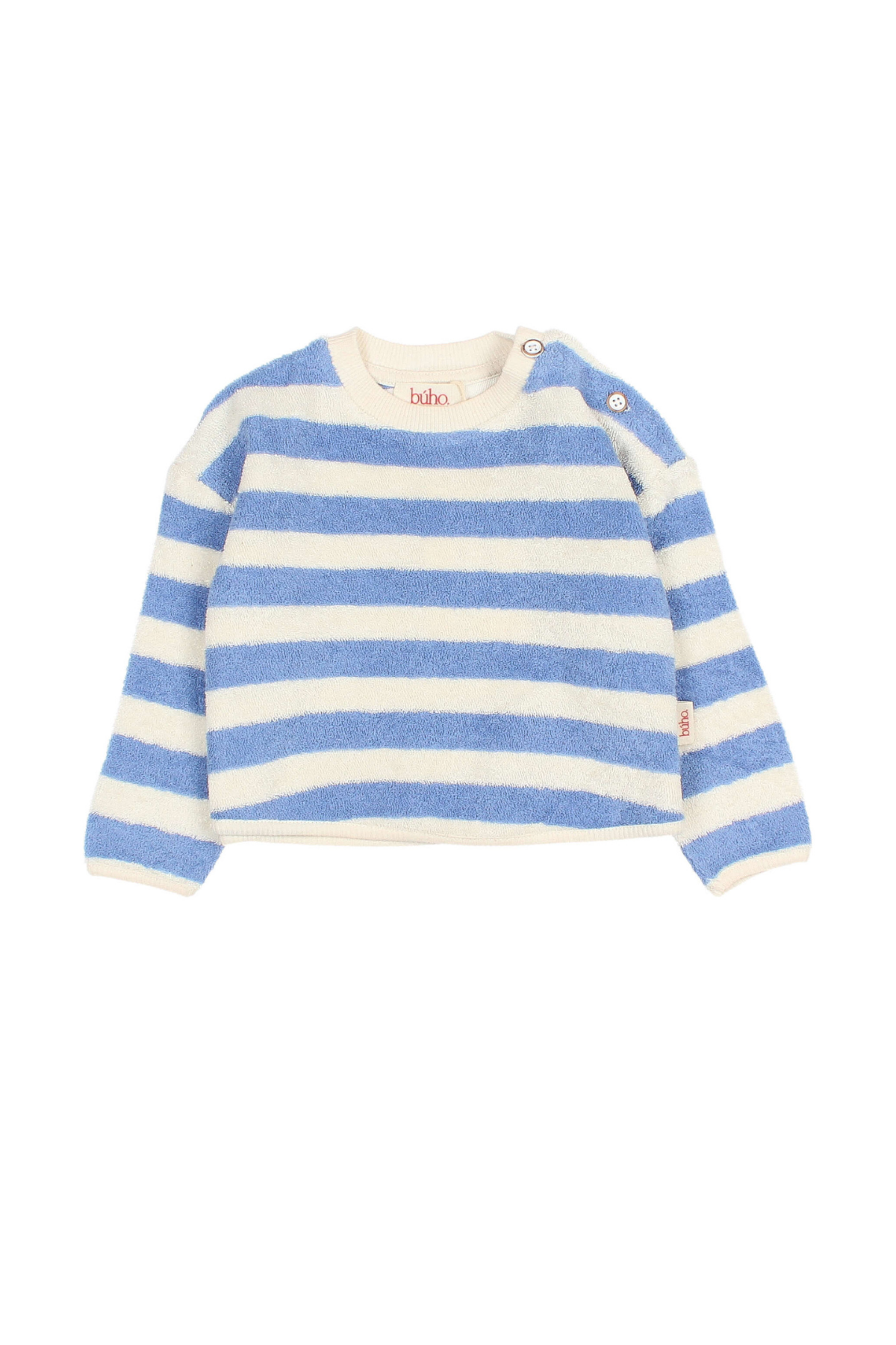 Gestreiftes Sweatshirt aus Bio-Baumwoll-Frottee