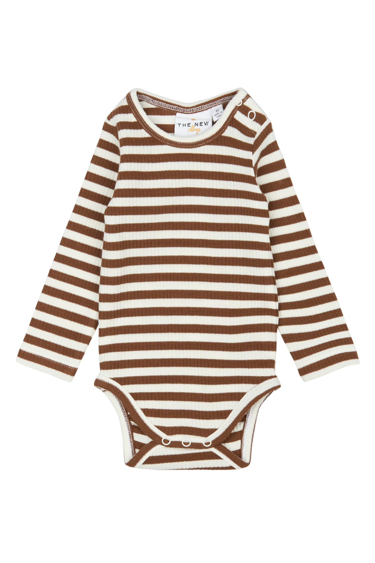 Ripp-Langarmbody "Fro" | Toffee Striped