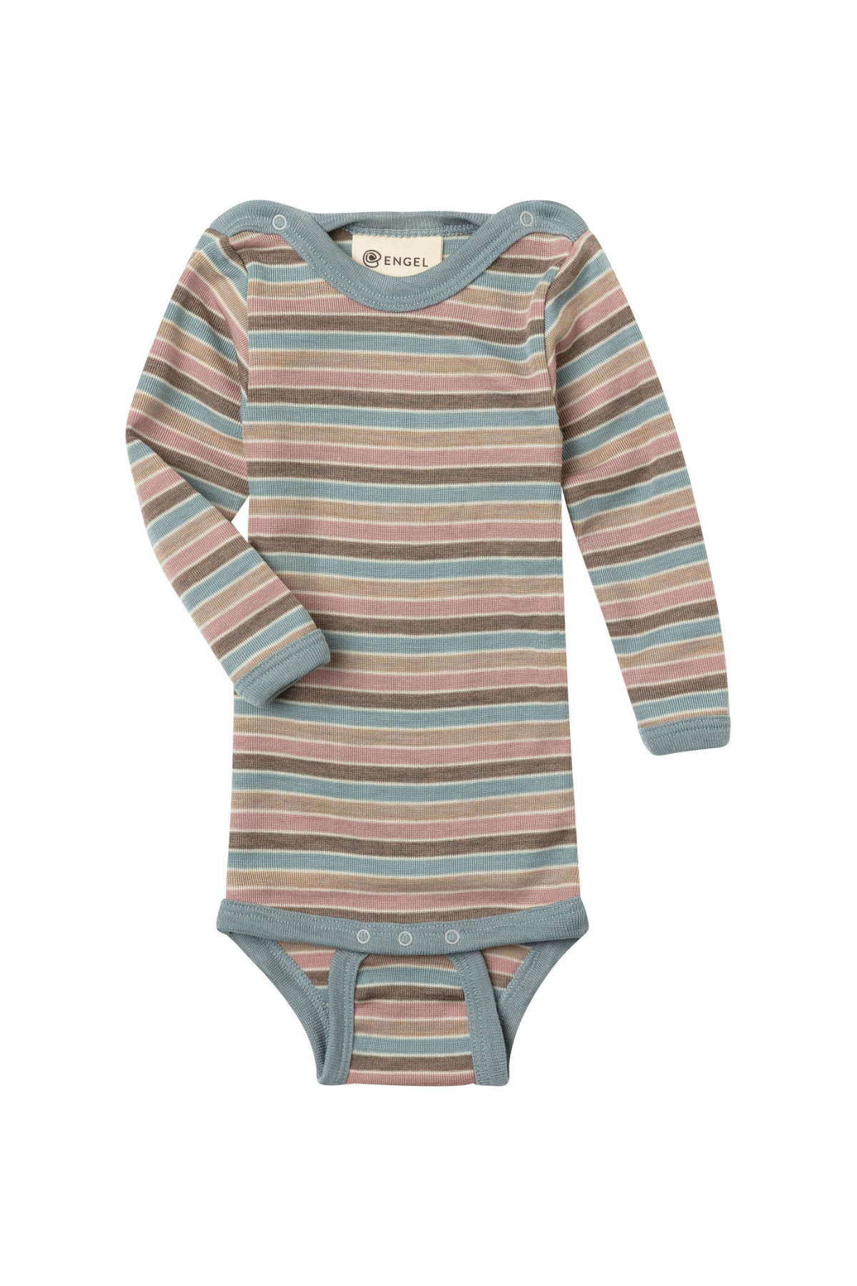 Langarmbody aus Wolle/Seide | Pastellcolour