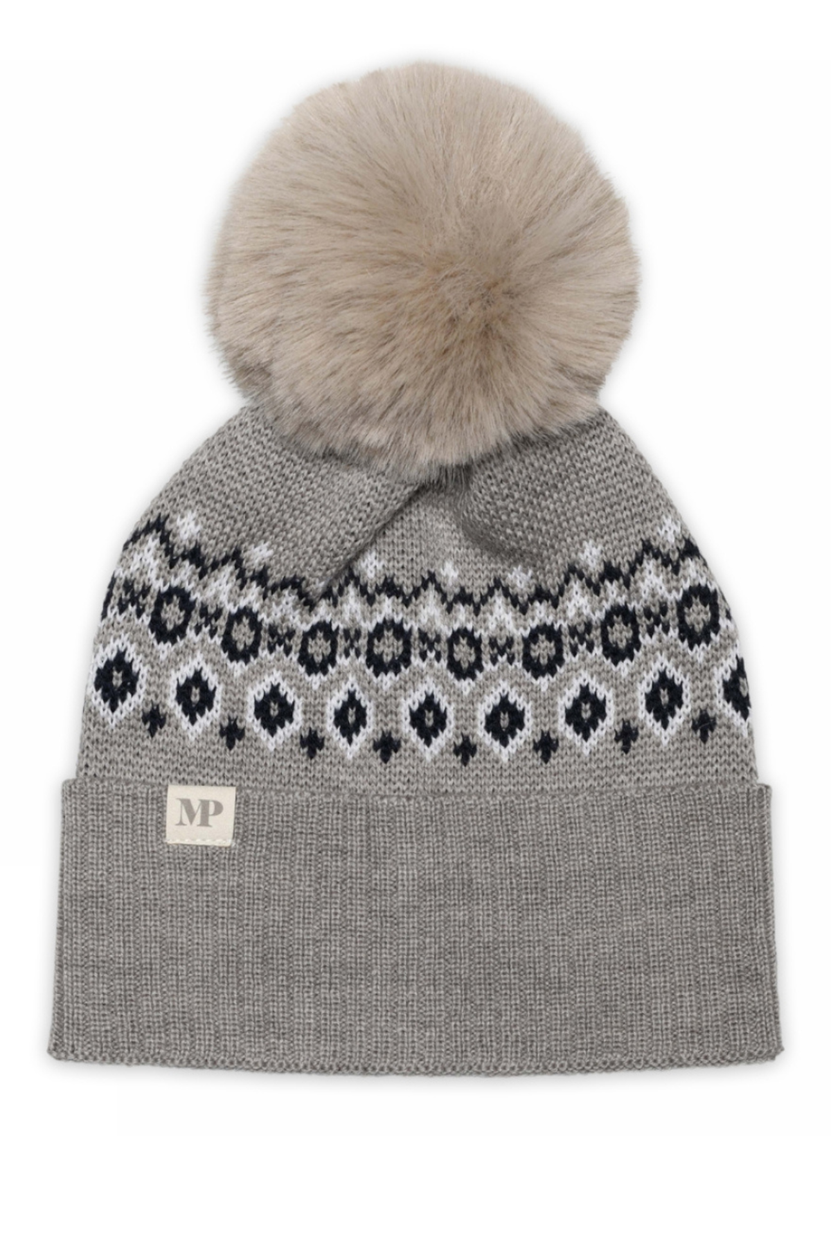 Mütze "Torshavn" aus 100% Wolle | Light Brown Melange