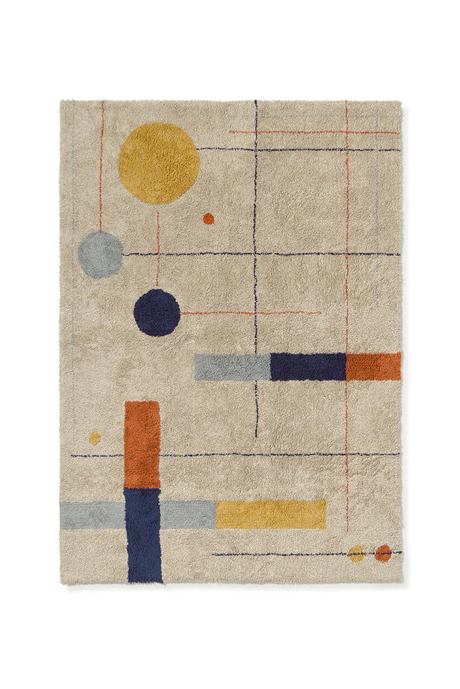 Waschbarer Teppich "GEOMETRICAL SHAPES"