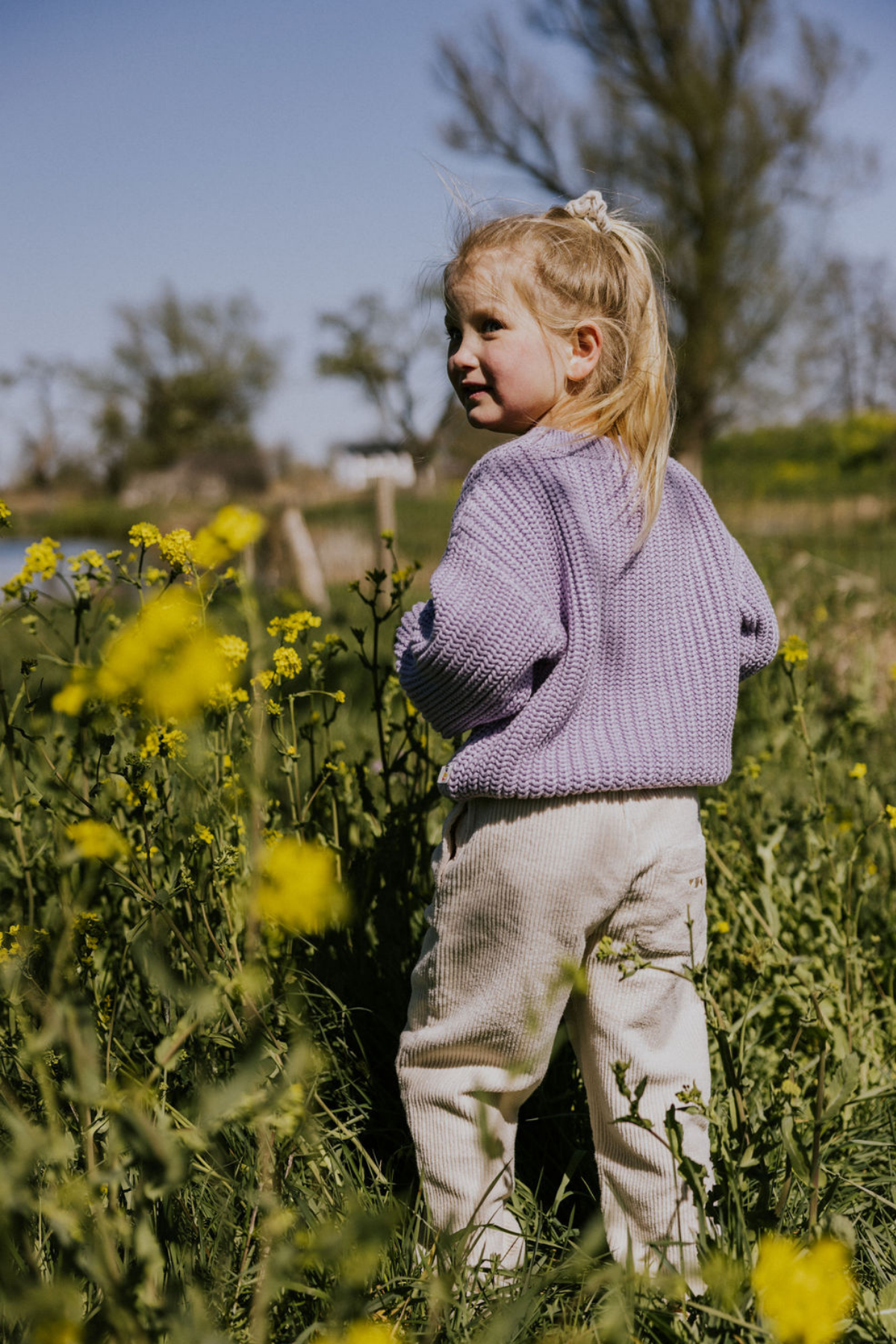 Chunky Knitted Cardigan | Lilac