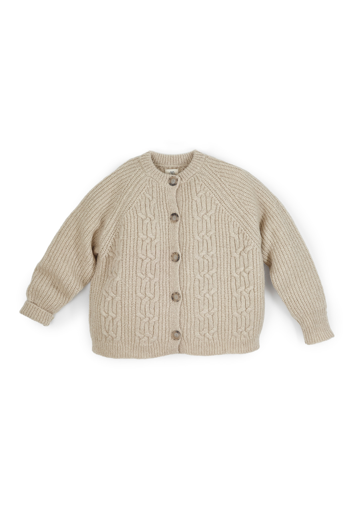 Cardigan mit Flechtdetails für Erwachsene | Beige