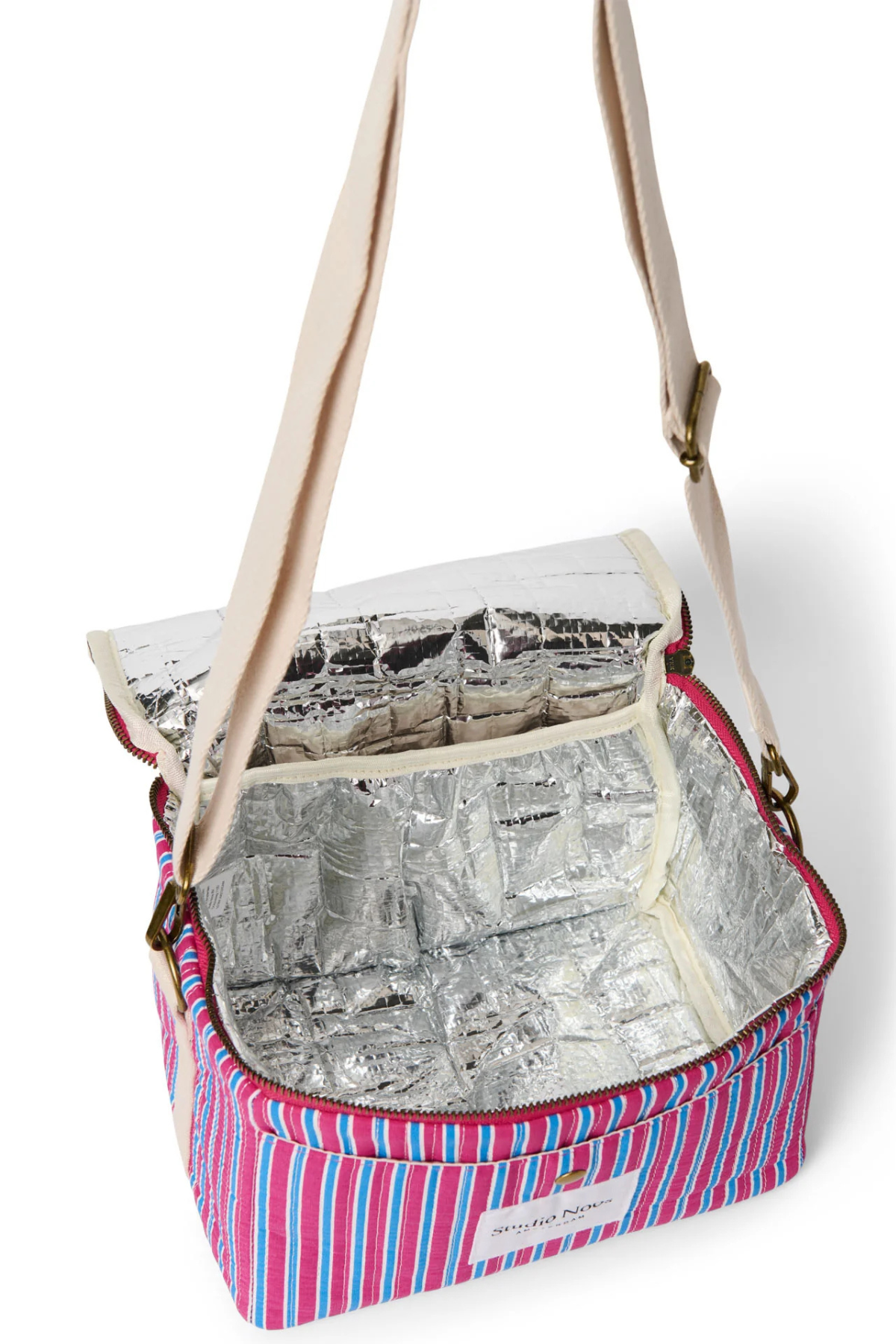 Kühltasche | Rosa Poplin Striped