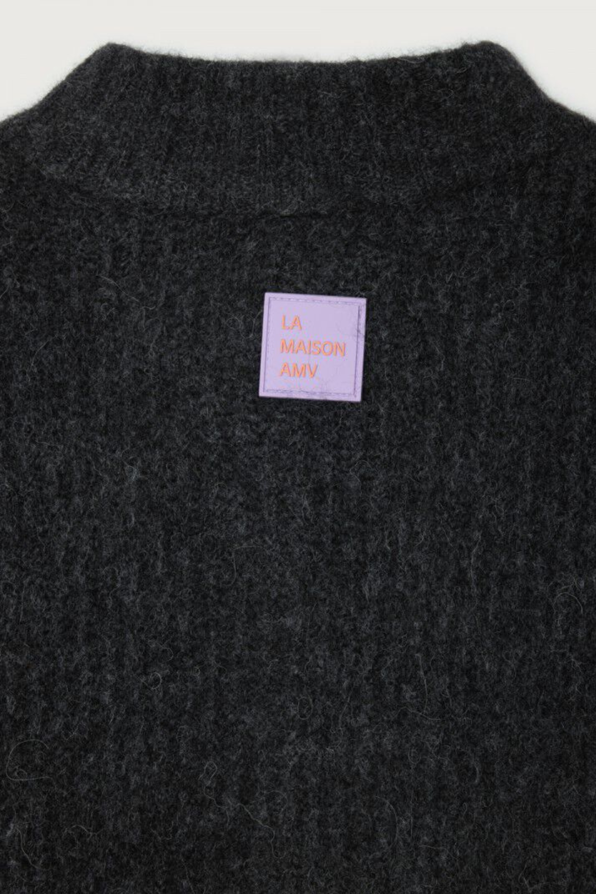 Strickjacke „East“ für Erwachsene aus Alpaka-Mix | ANTHRACITE CHINE