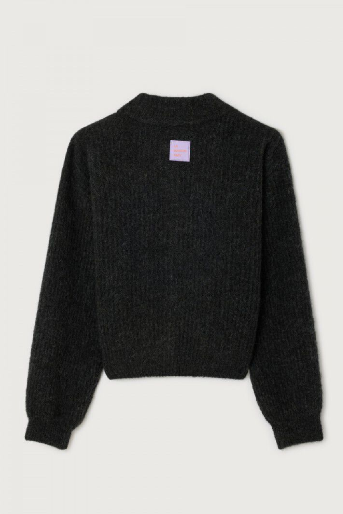 Strickjacke „East“ für Erwachsene aus Alpaka-Mix | ANTHRACITE CHINE