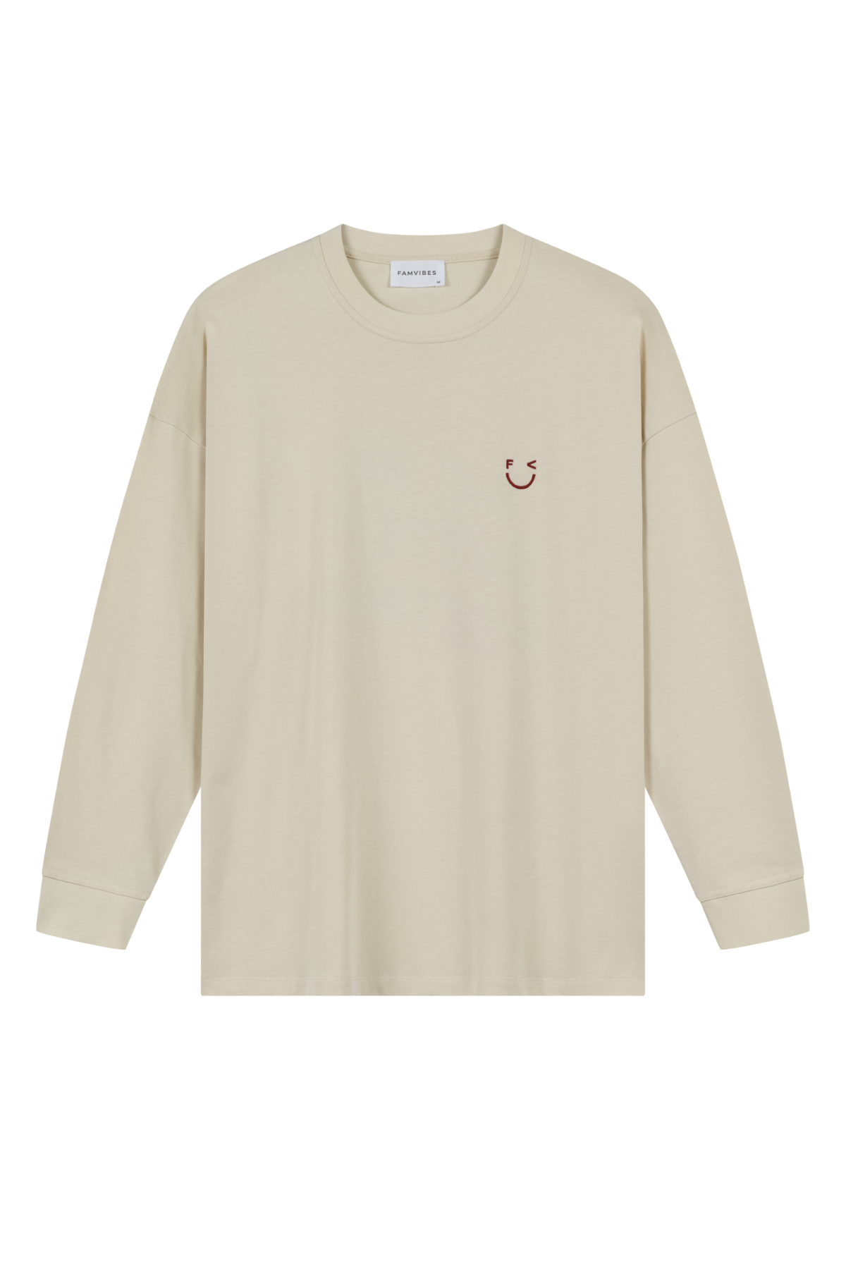 Longsleeve "Better Together" für Erwachsene | Beige/Burgundy
