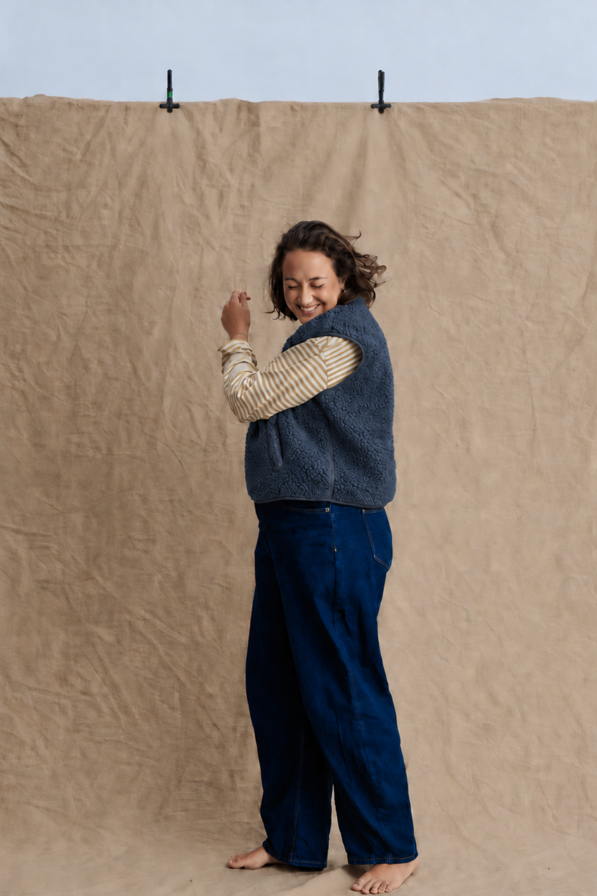 Wollweste Erwachsene "Tiny Tornado Club" | Blue Grey
