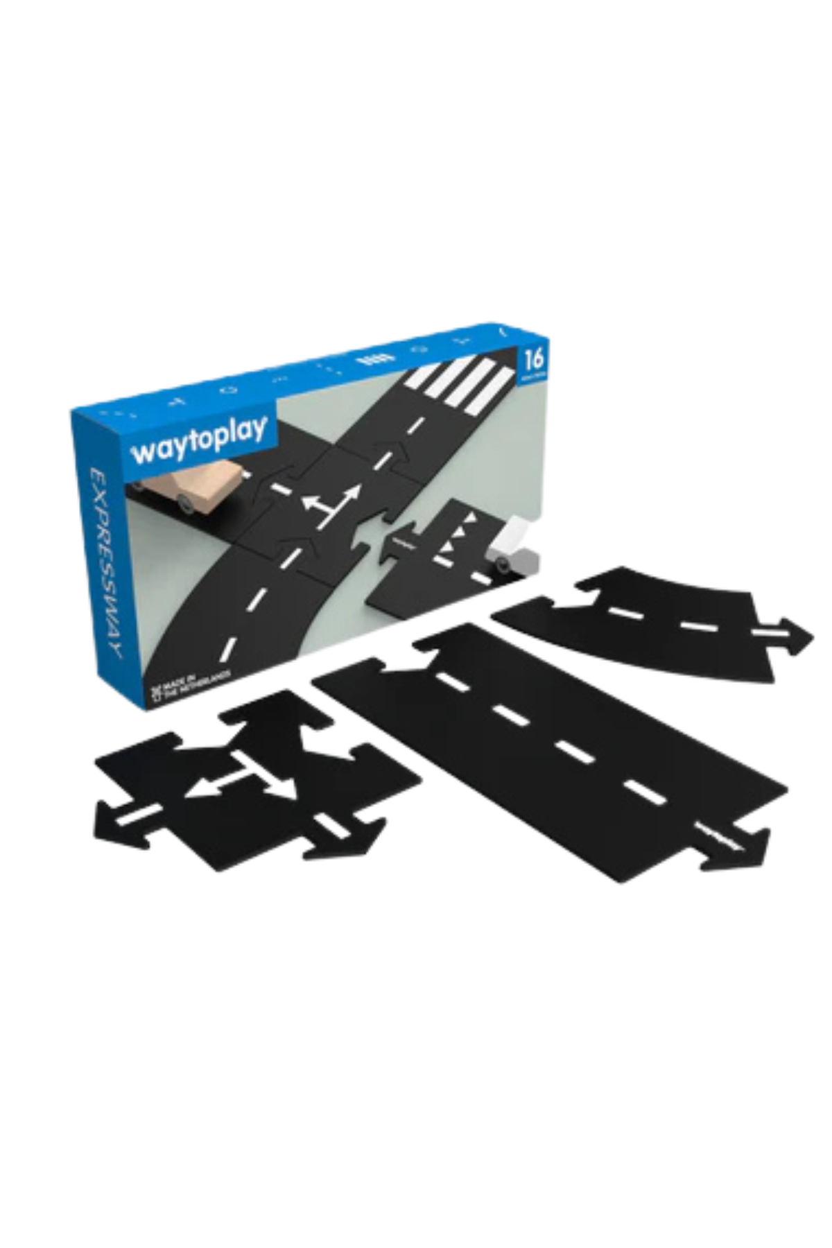 Flexible Spielzeugstraße "Expressway" | Medium Road Set | 16 Teile