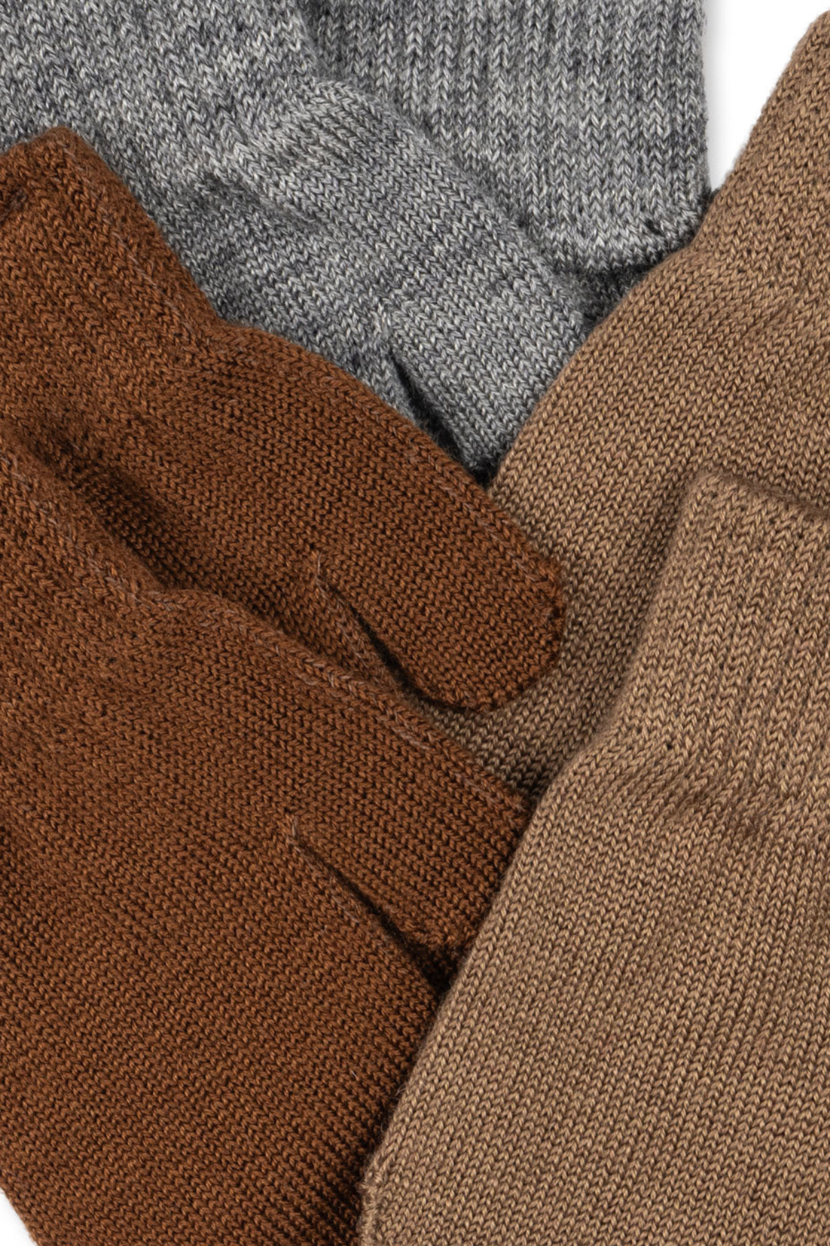 3er Set Fäustlinge "Filla" | Grey Melange/Beige/Brown