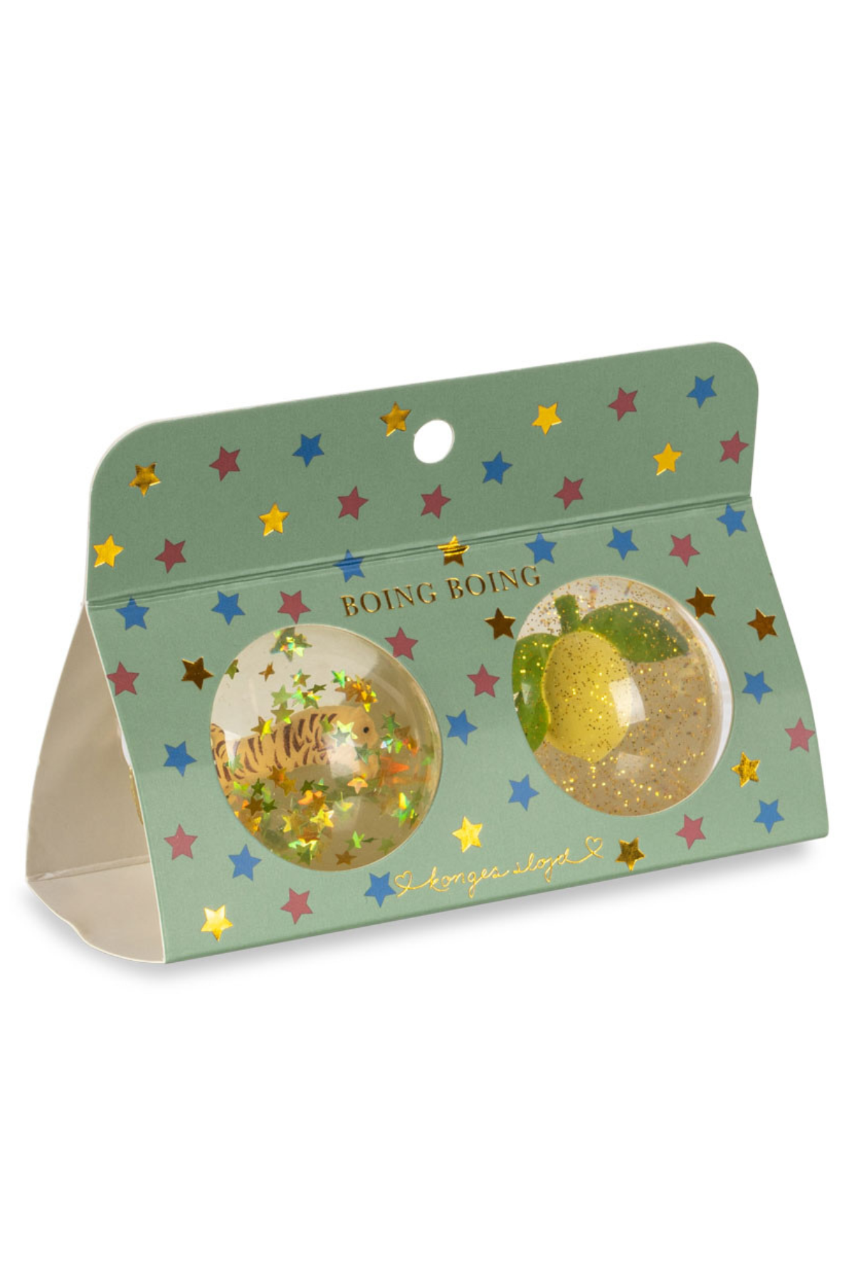2er-Set Glitzerflummi | Lemon/Tiger