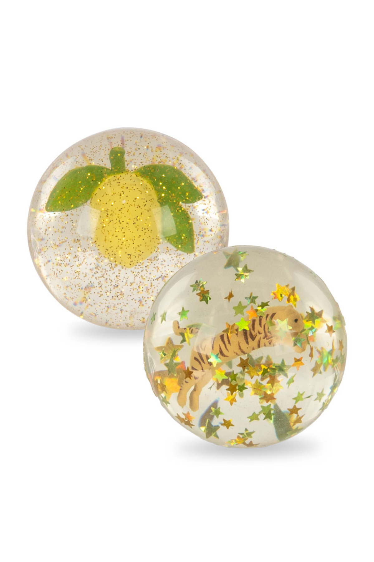 2er-Set Glitzerflummi | Lemon/Tiger