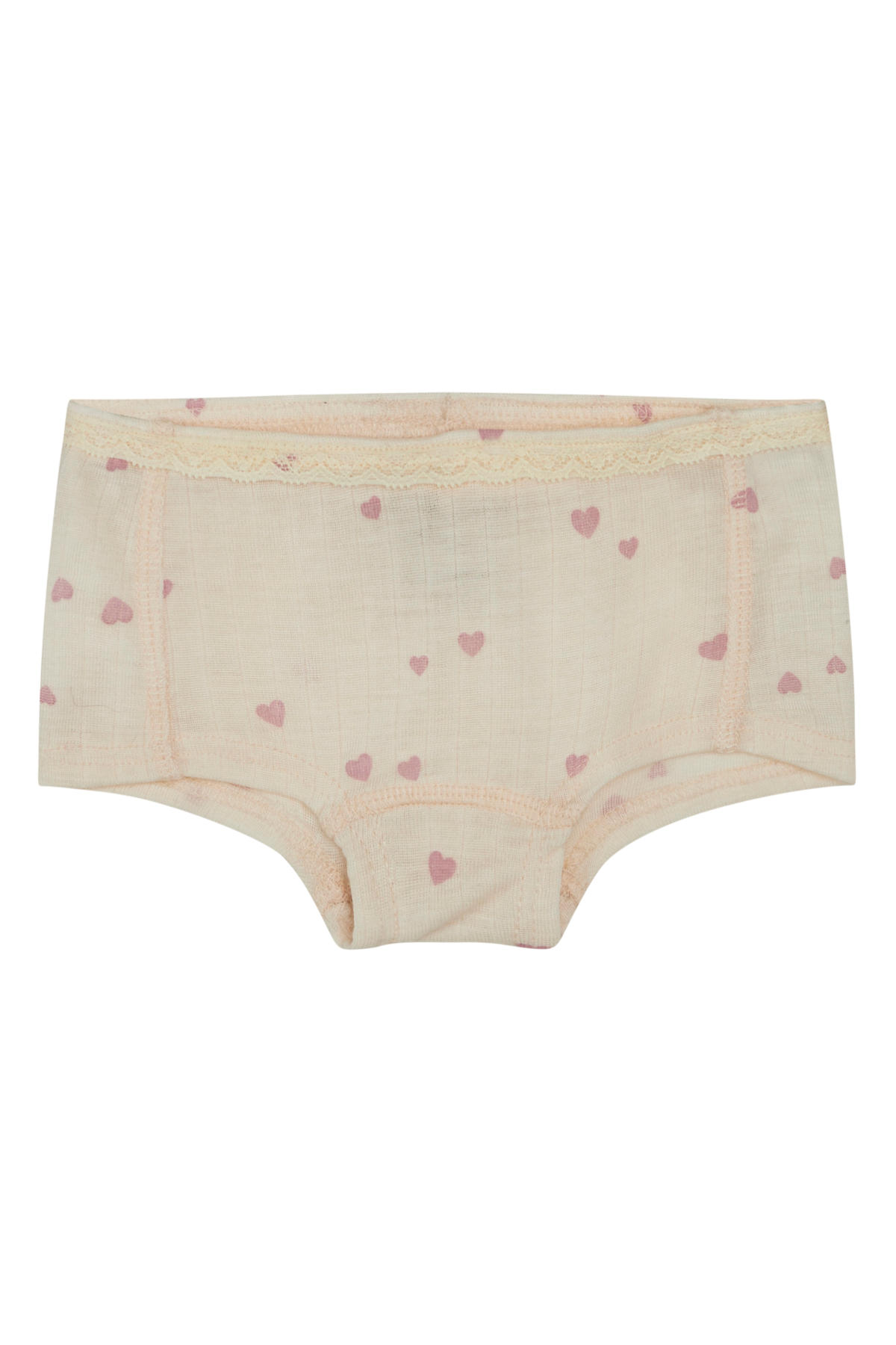 Unterhose "Frecel" mit Herzchenprint aus Wolle/Tencel