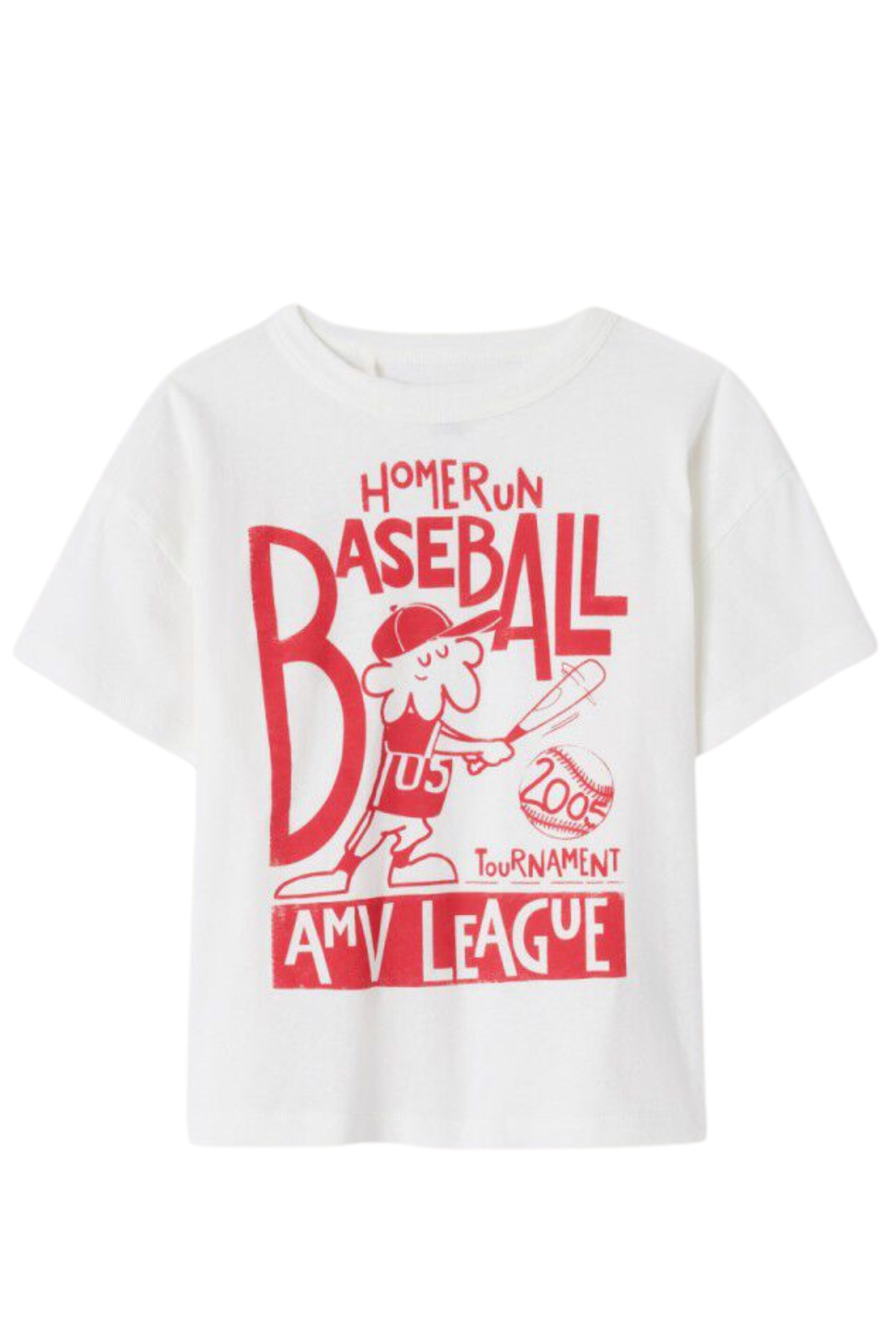 T-Shirt "Gamipy" | Baseball Print weiß