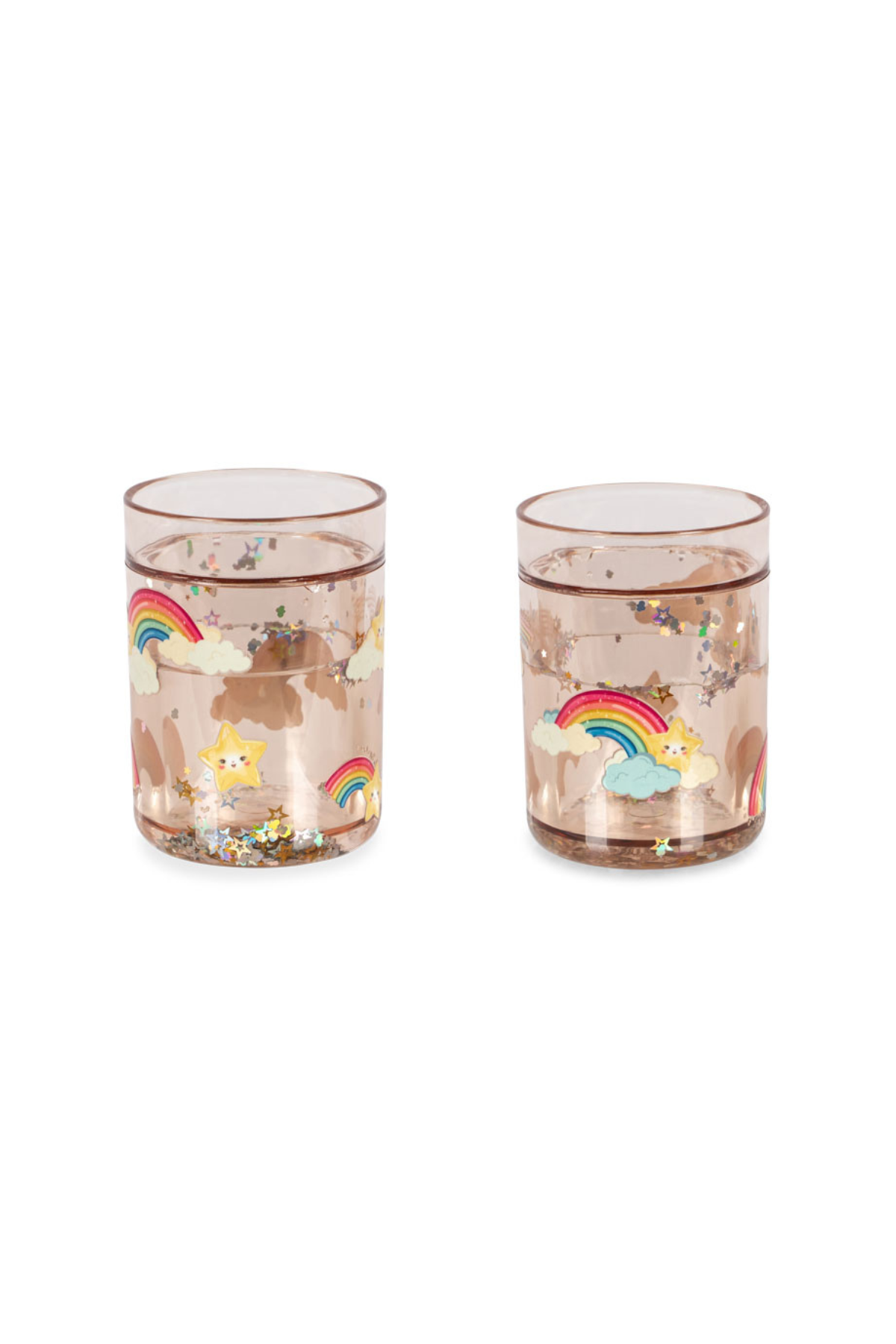 2er-Set Glitzerbecher "RAINBOW"