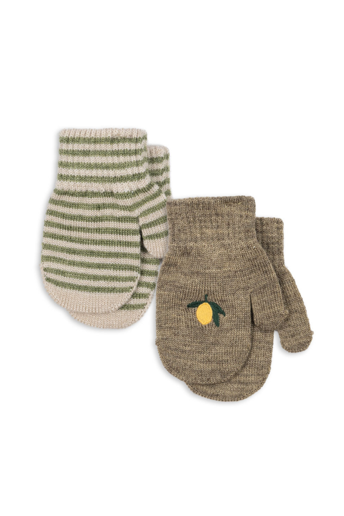 2er Set Fäustlinge "Filla" | Lemon/Stripe