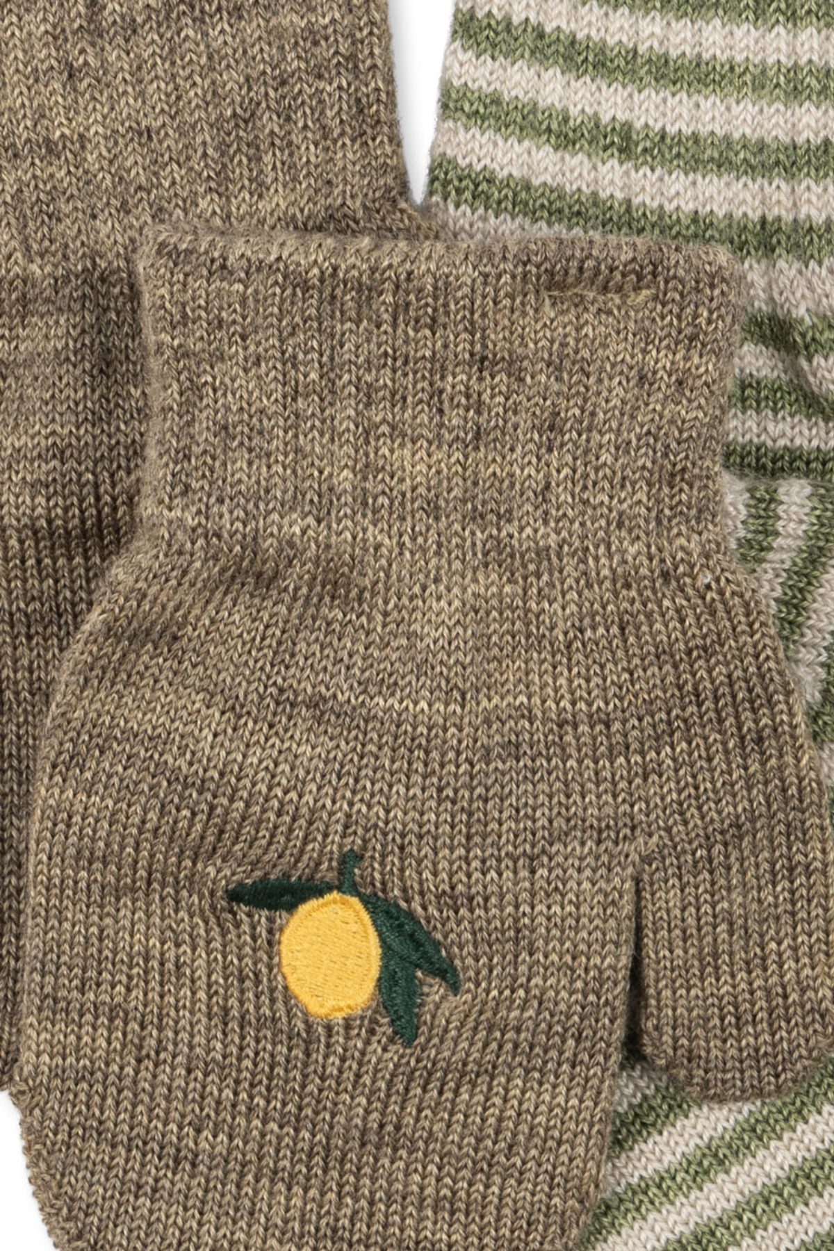 2er Set Fäustlinge "Filla" | Lemon/Stripe