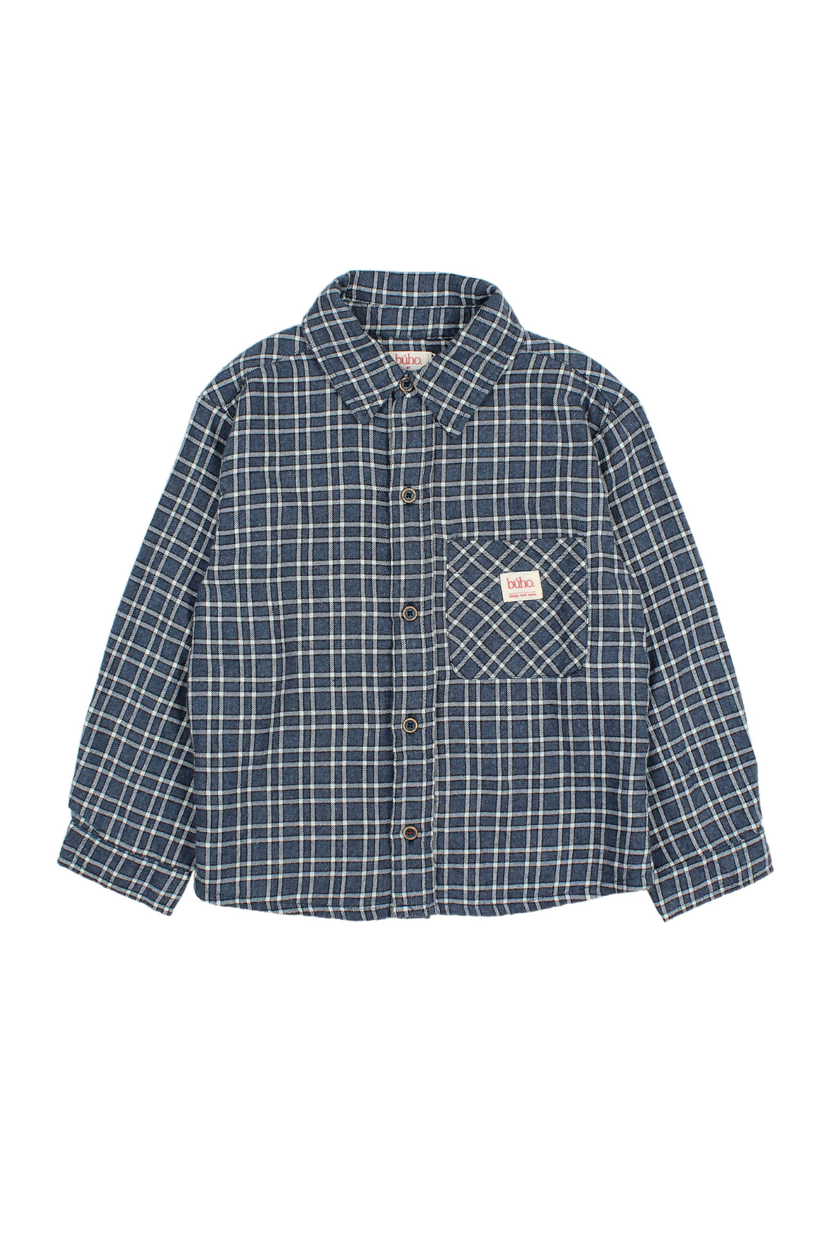 Kariertes Hemd "Tartan" für Kids | Navy