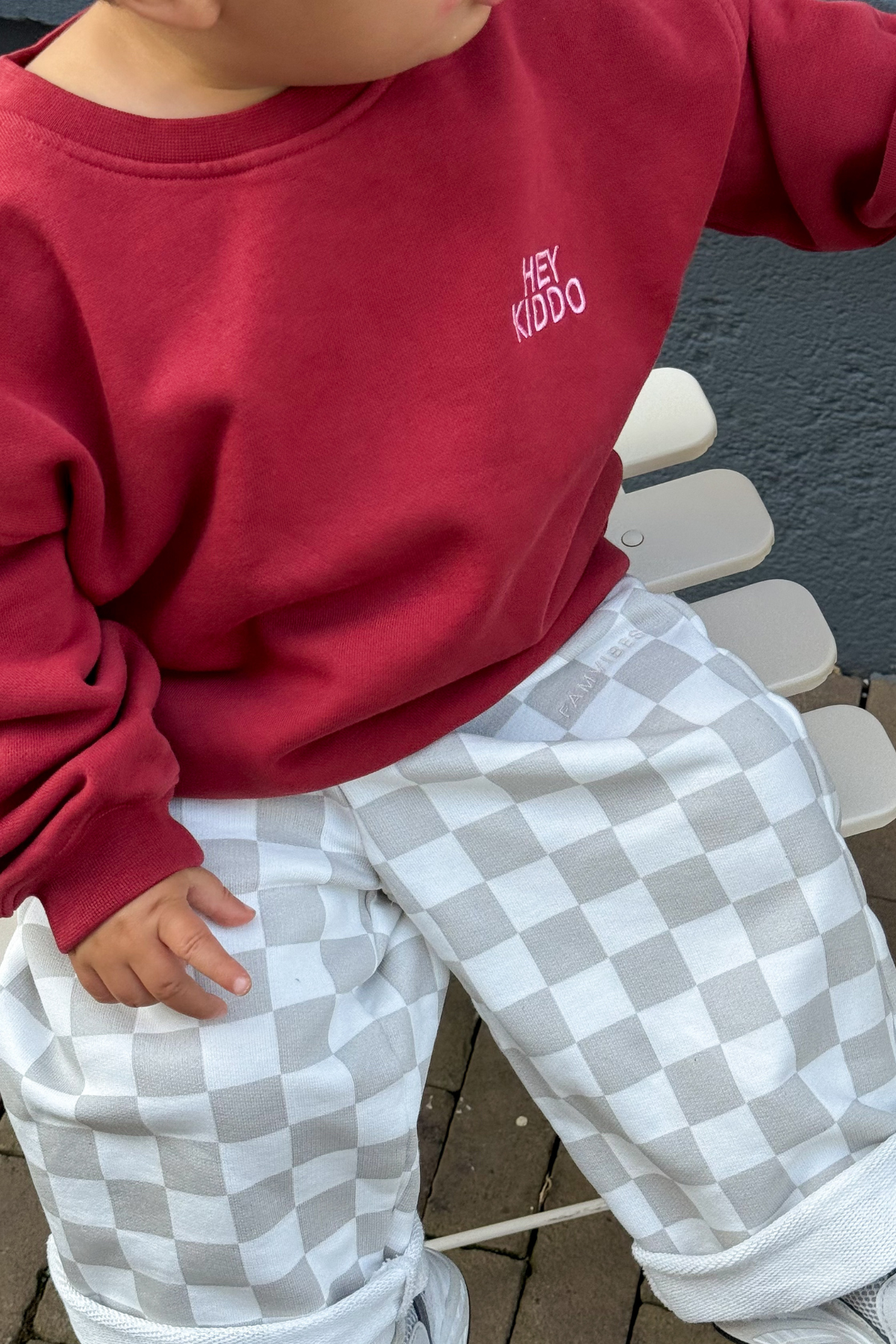 Sweatshirt "HEY KIDDO" | Burgundy