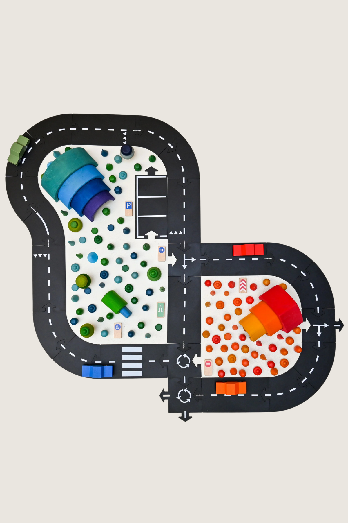 Flexible Spielzeugstraße "Highway" | Large Road Set | 24 Teile