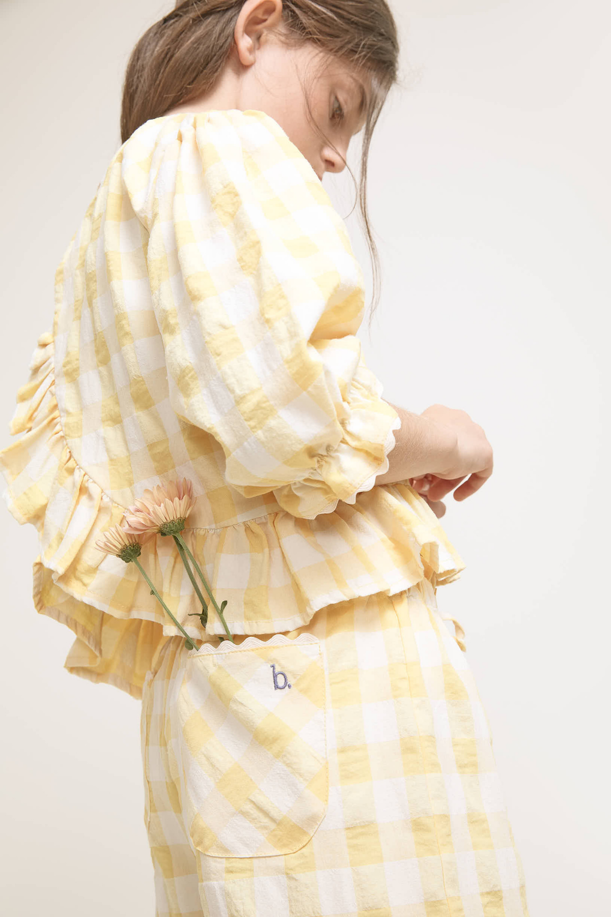 Karierte Hose aus Baumwoll-Seersucker | Sun