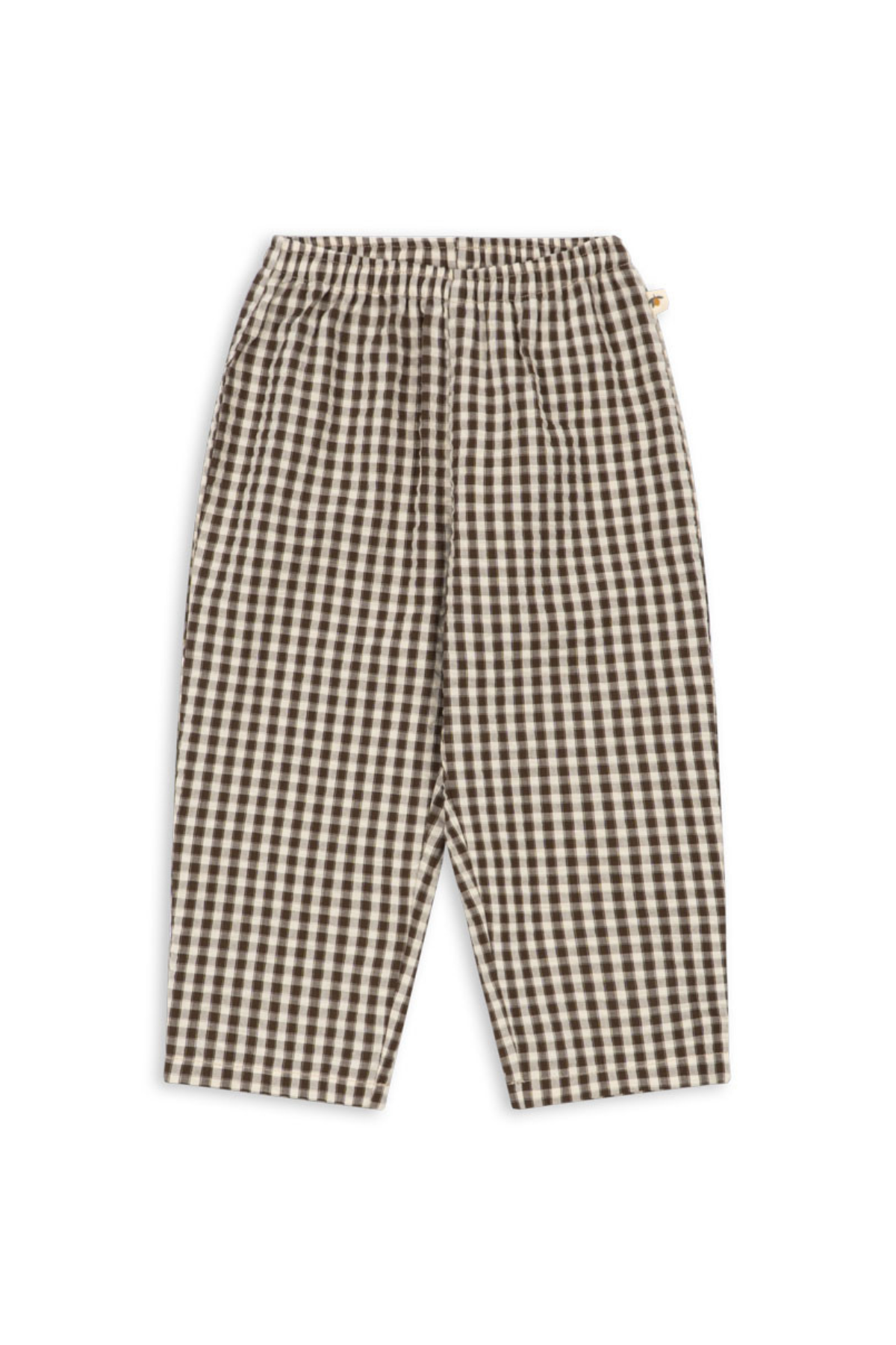 Seersucker Hose "Kim" aus 100% Bio-Baumwolle | Choco Check