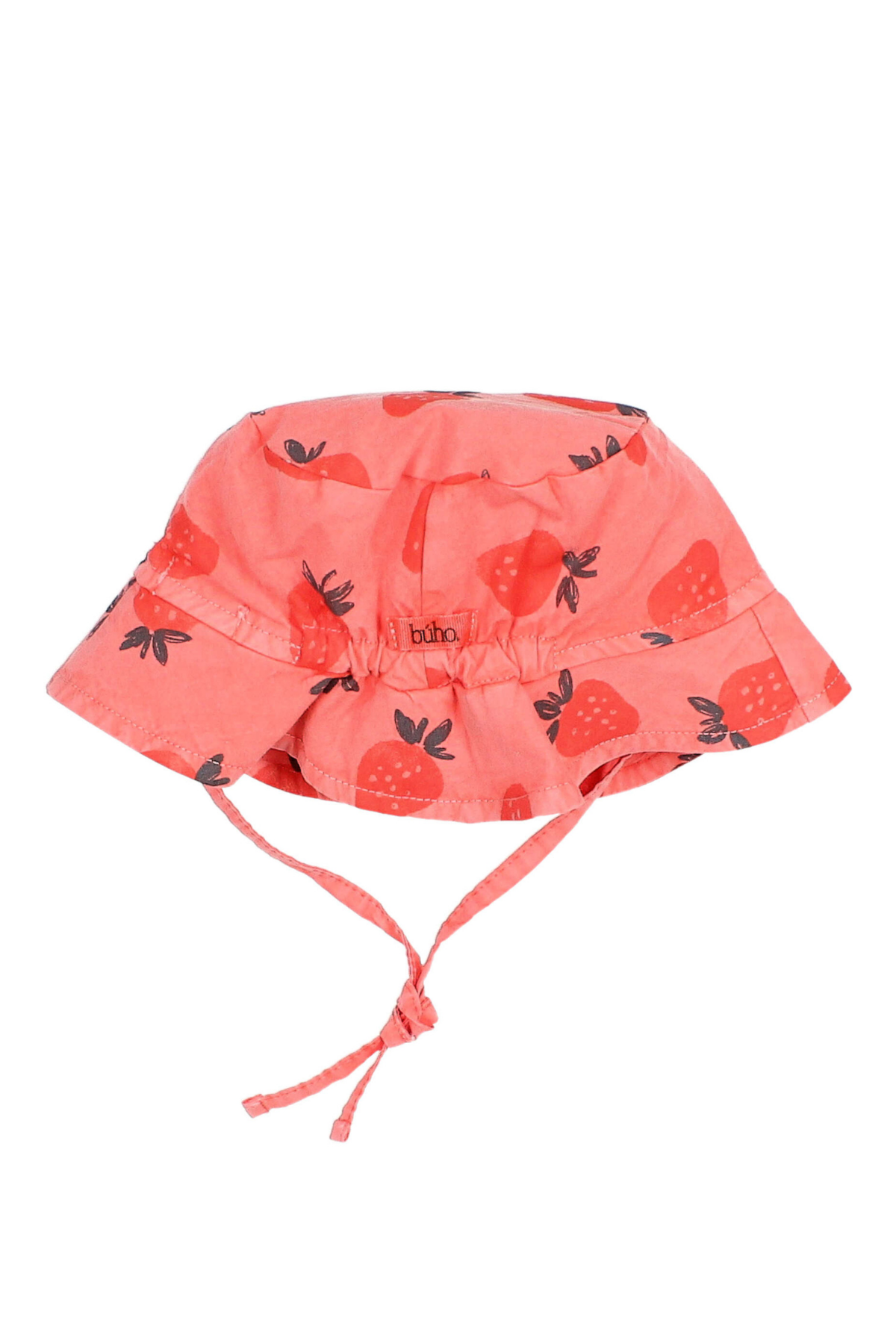 Sonnenhut mit Erdbeer-Print | Soft Coral