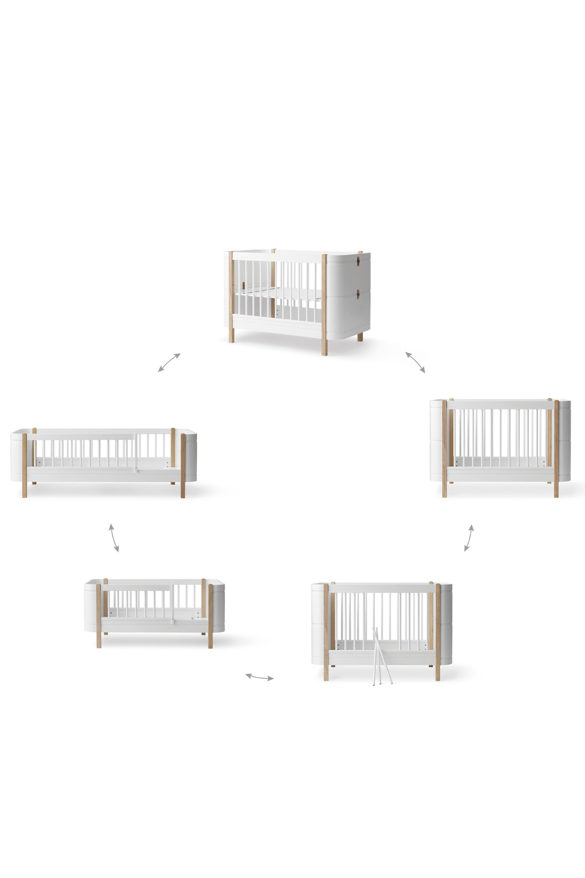 Mini+ Babybett inkl. Umbauset Juniorbett | verschiedene Farben