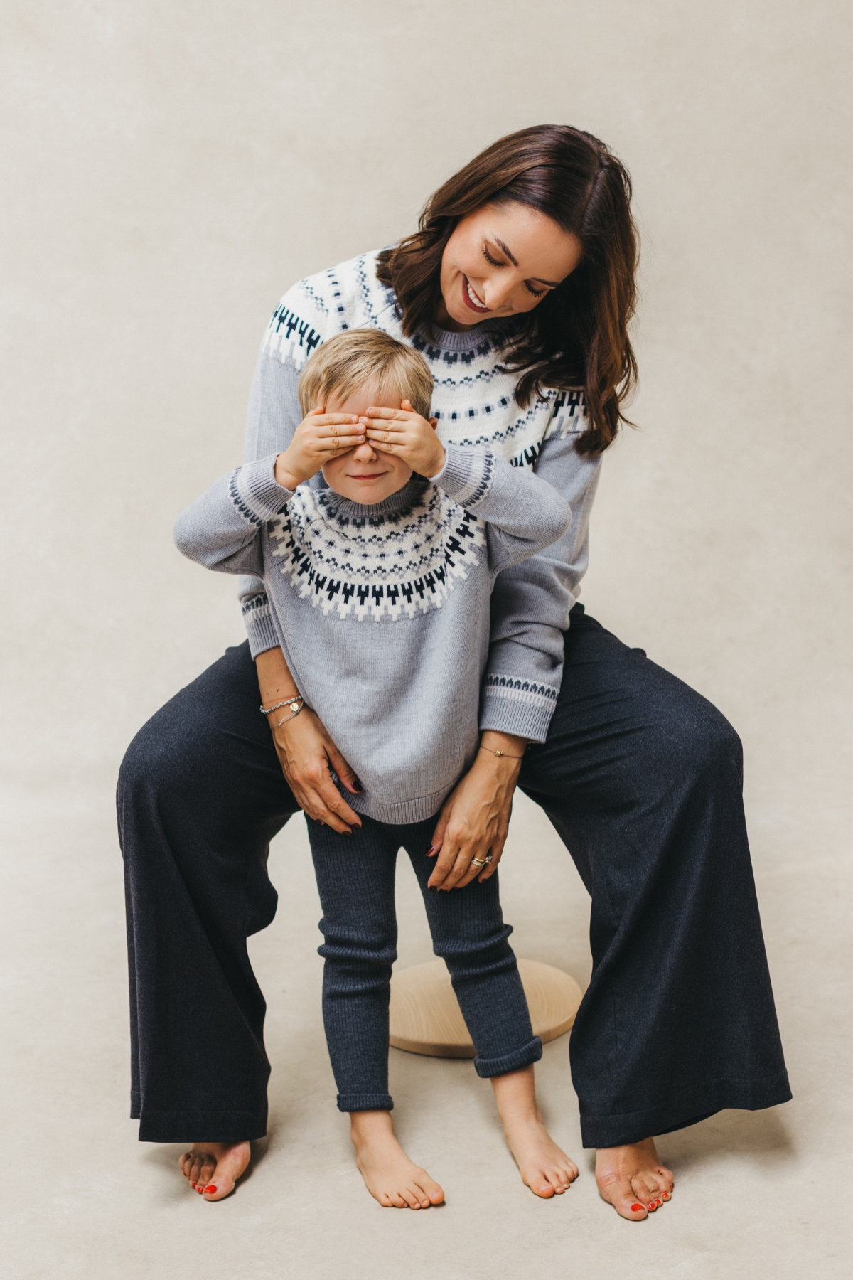 Damenpullover "Lou" aus Merinowolle | Grau Melange Combo