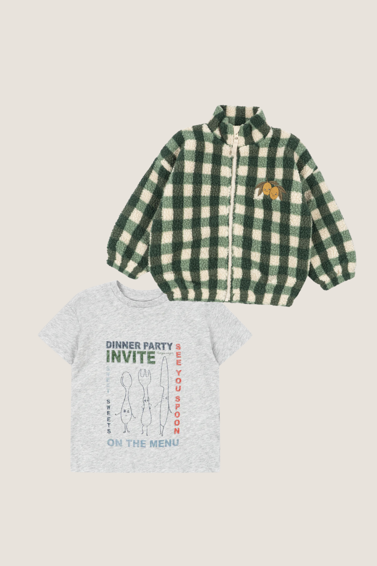 Green Check Cozy Set für Kinder